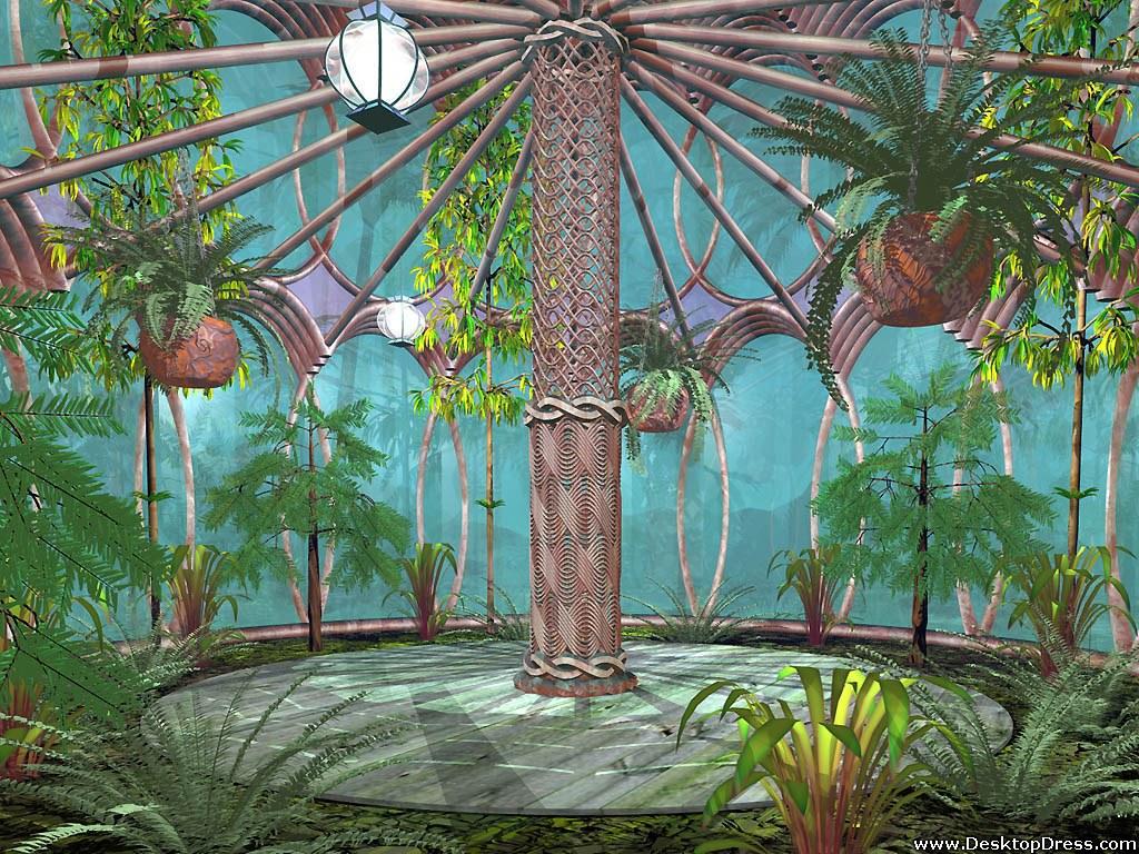 Desktop Wallpaper 3D Background Greenhouse