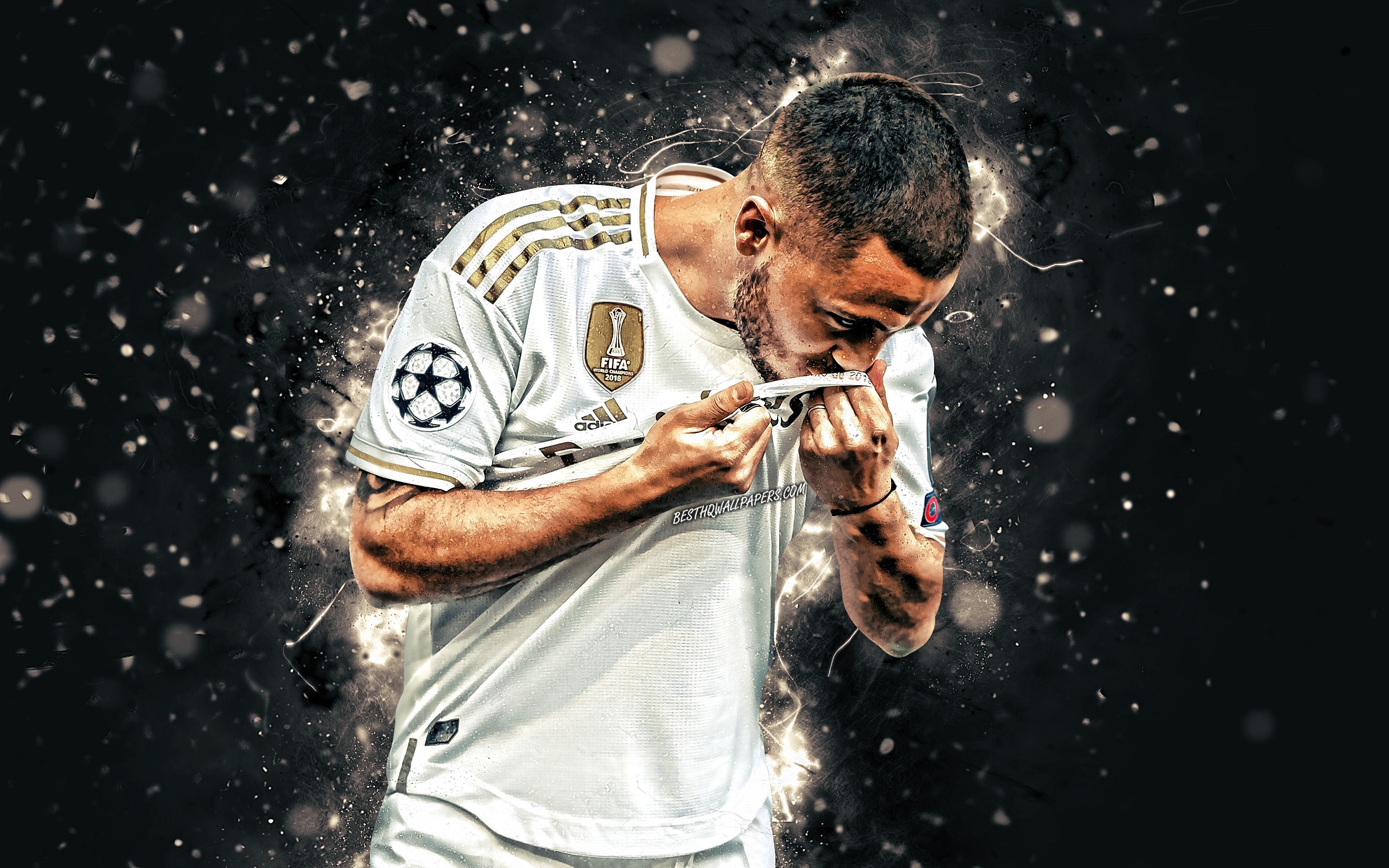 Download wallpaper 4k, Eden Hazard, belgian footballers