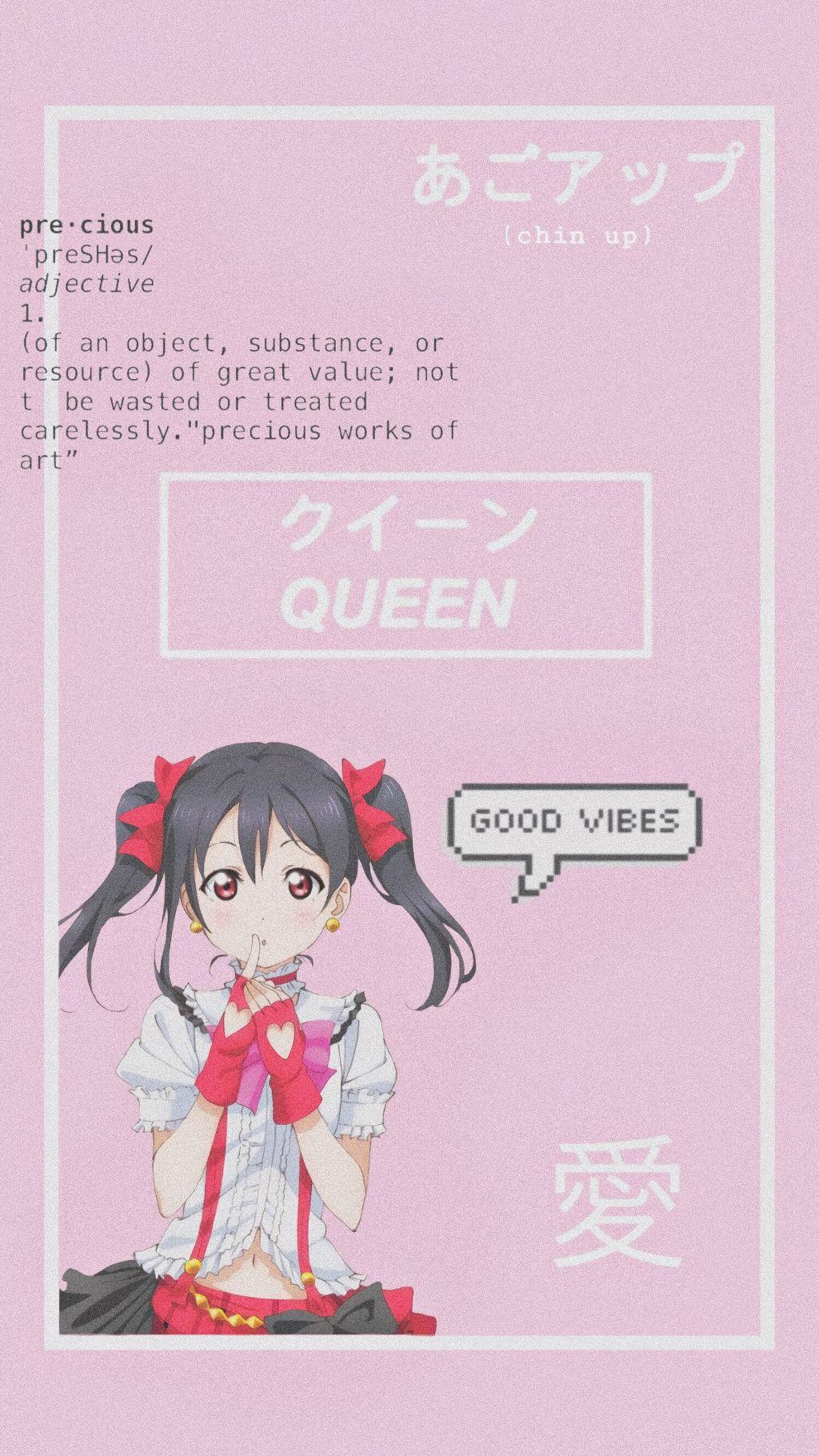 wallpaper aesthetic pink cute kawaii nico yazawanico