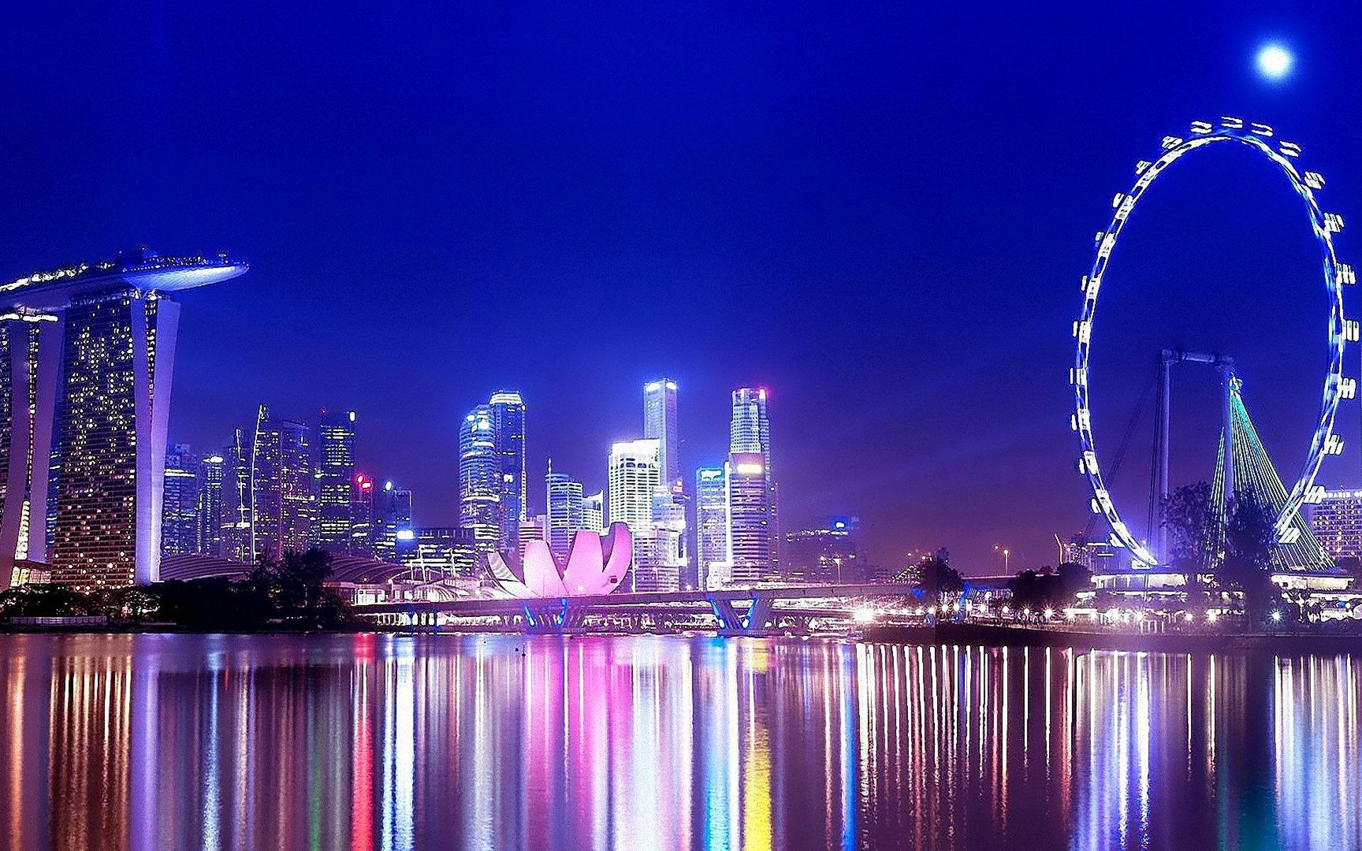Singapore Flyer Reflection Wallpaper