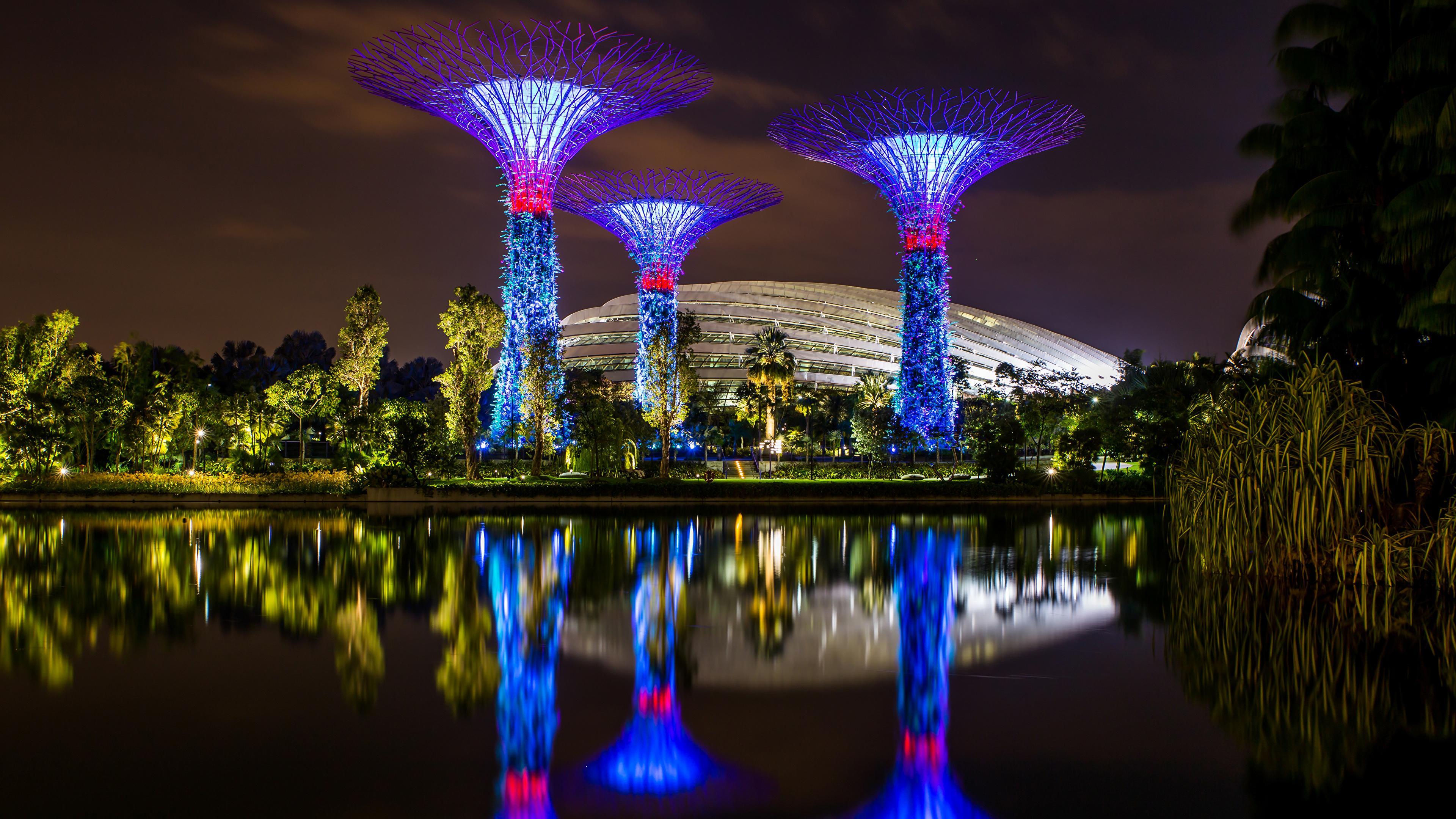 Wallpaper Singapore Gardens by the Bay Nature Pond 3840x2160