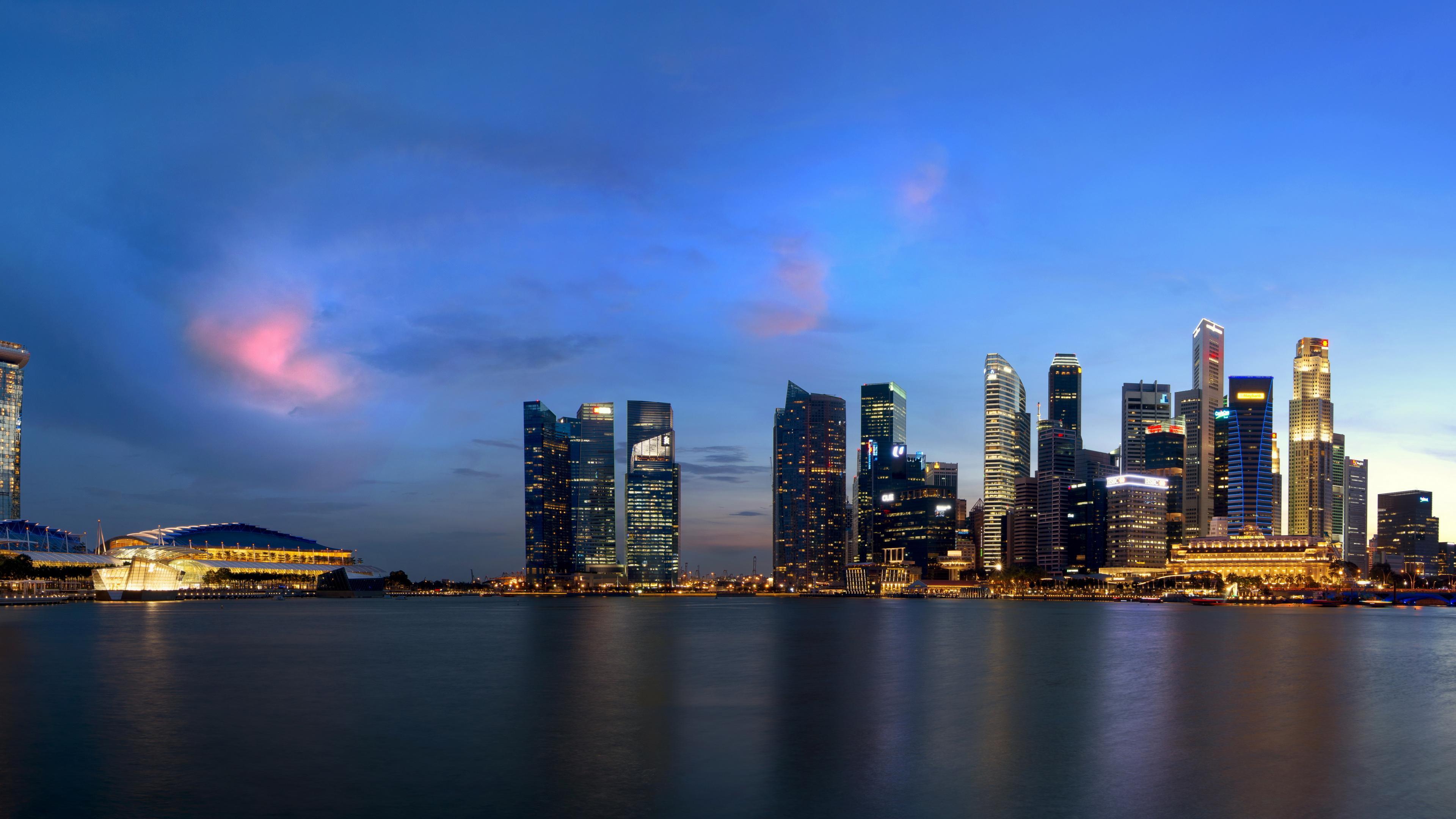 Reflection, Pollutant, Cityscape, Metropolis, Singapore 4K