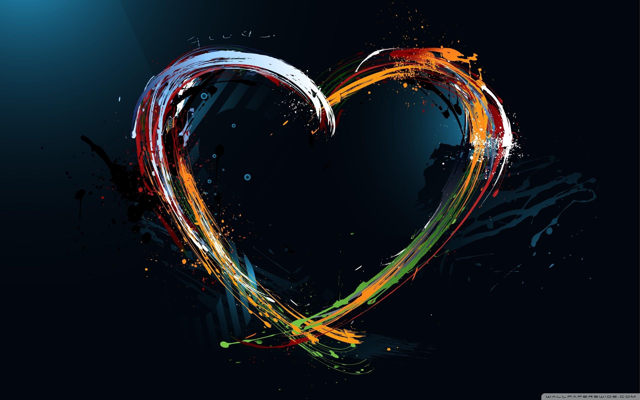 Download Paint Splash Heart HD Wallpaper