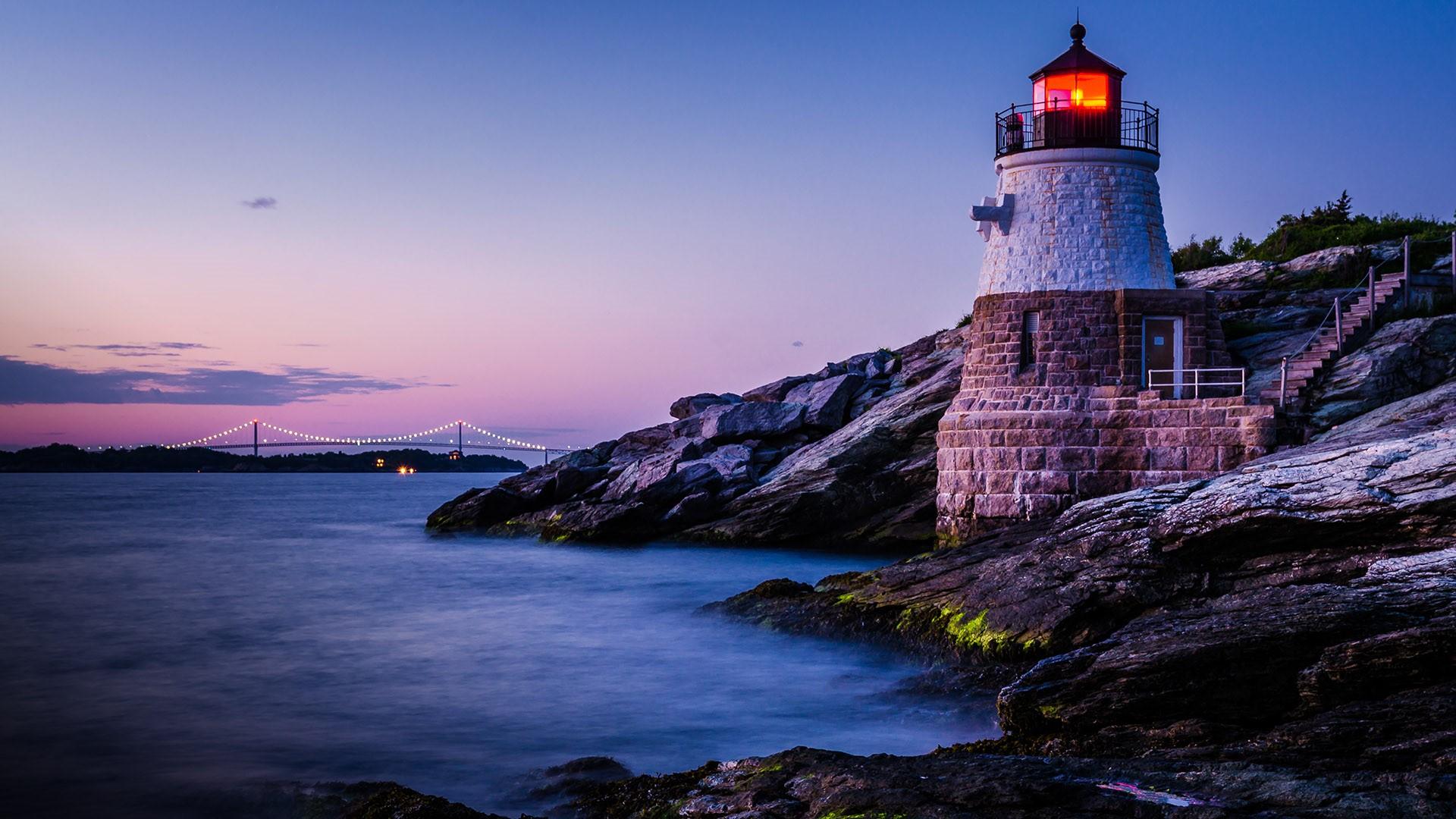 Castle Hill Lighthouse, Newport, Rhode Island, USA. Windows