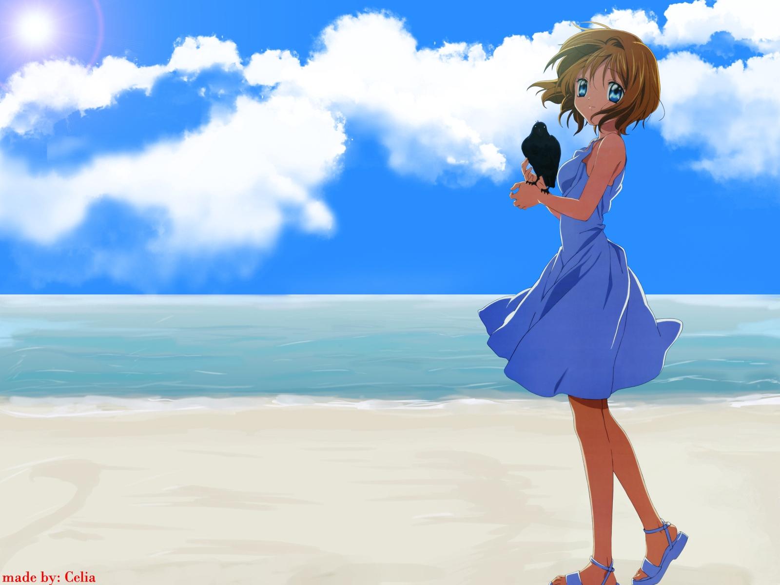 Download wallpaper 1600x1200 air, kamio misuzu, girl, dress