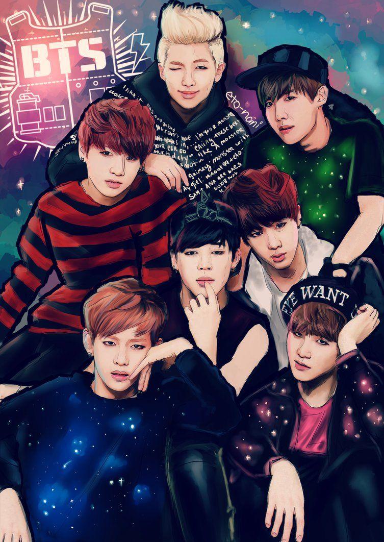 BTS Anime Wallpapers - Wallpaper Cave