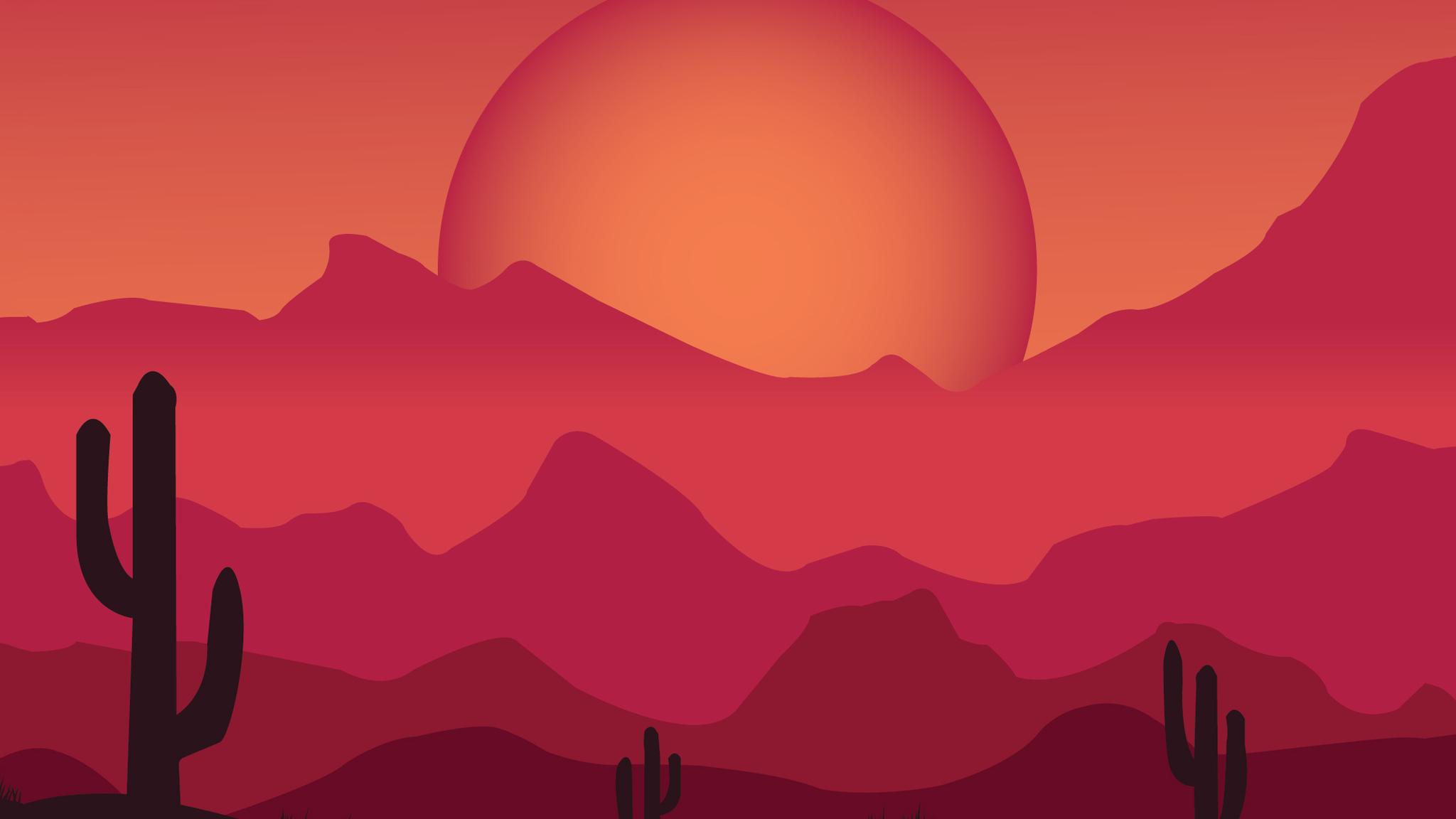 Sun Desert Art 2048x1152 Resolution HD 4k