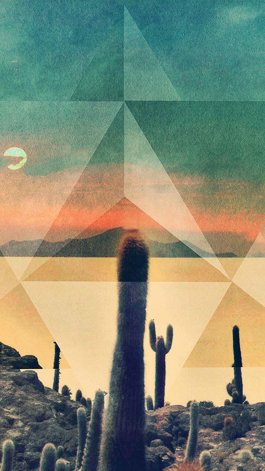 Desert Cactus iPhone Wallpaper