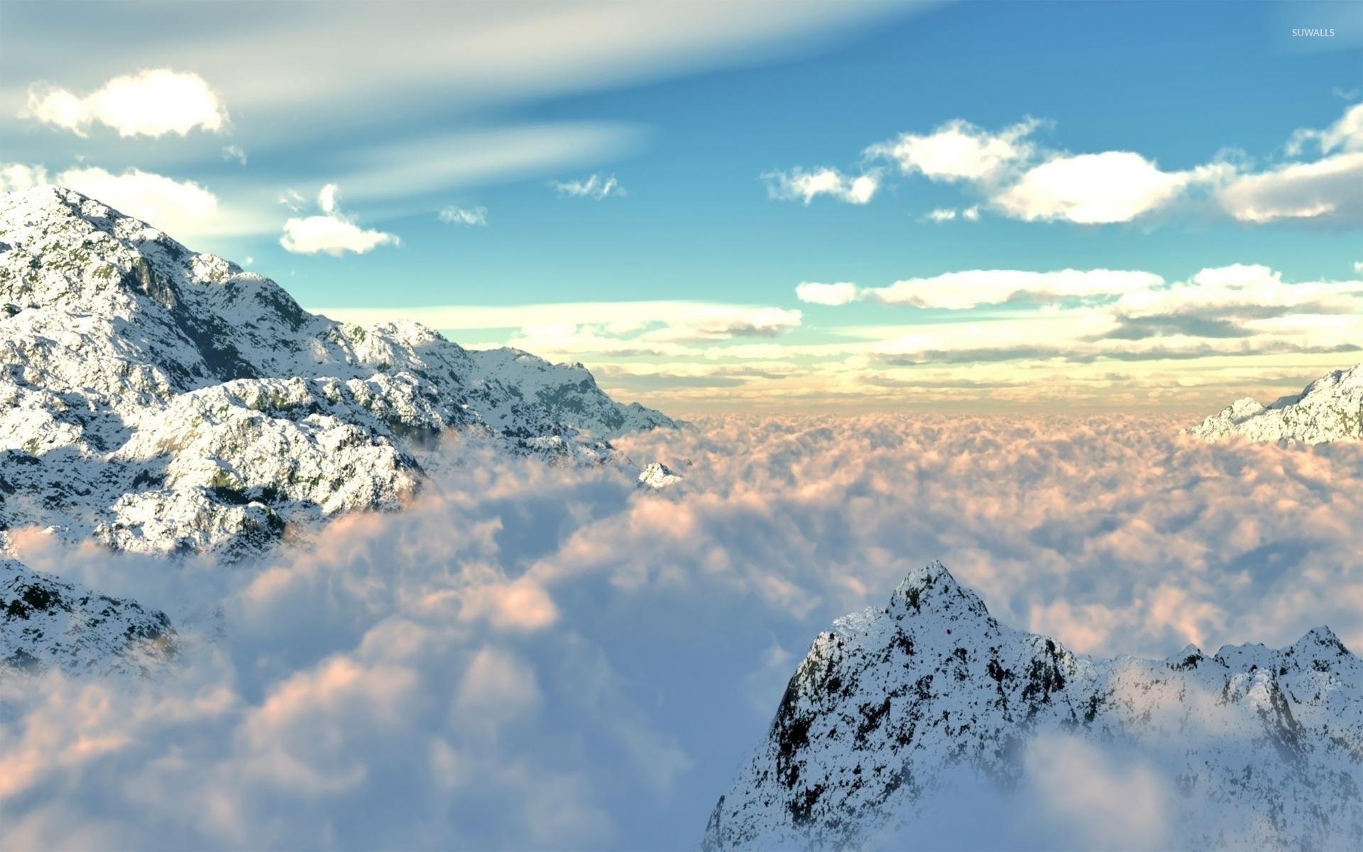 Clouds in the mountains wallpaper wallpaper