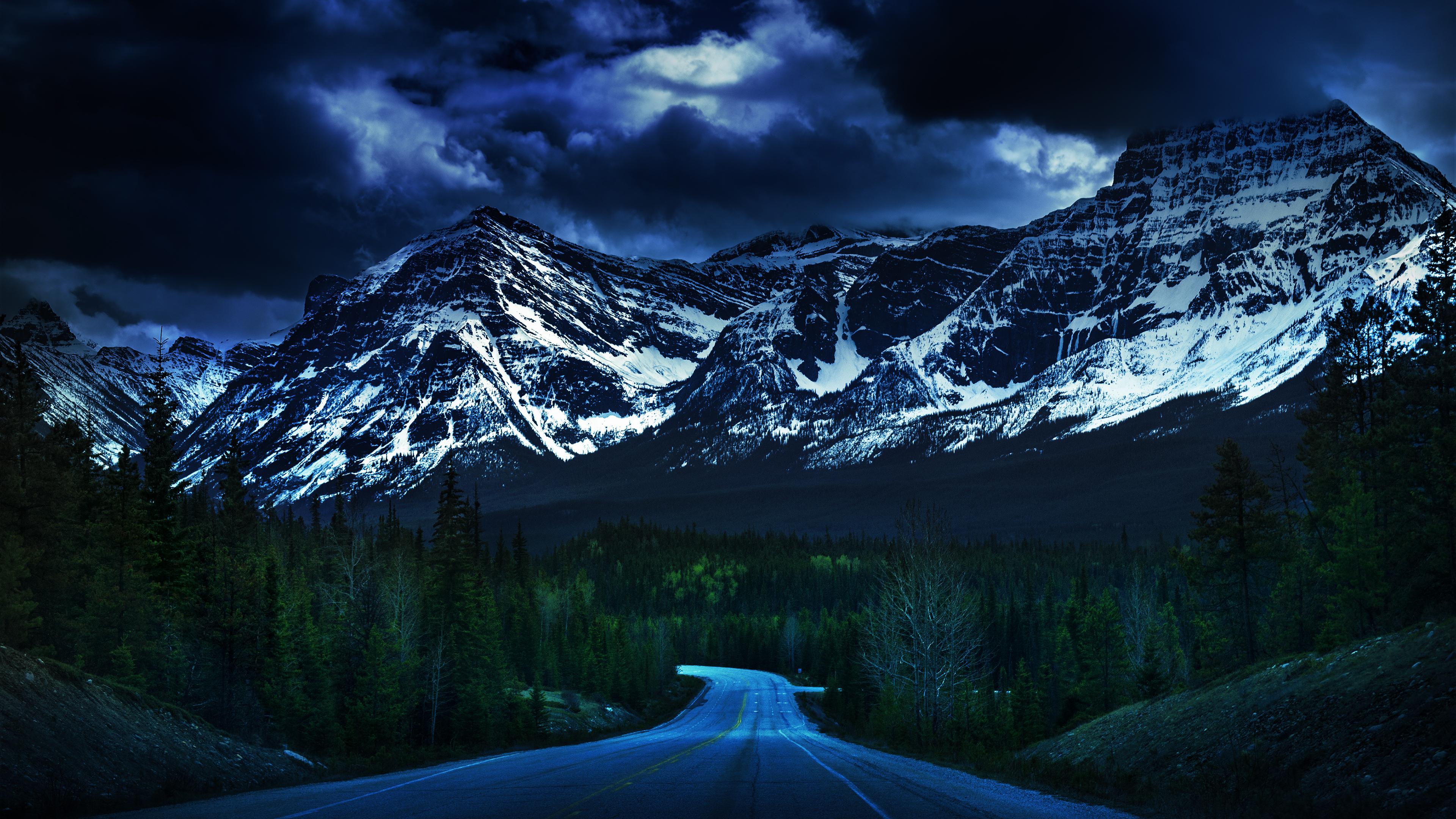 Long road to the mountains HD desktop wallpaper, Widescreen