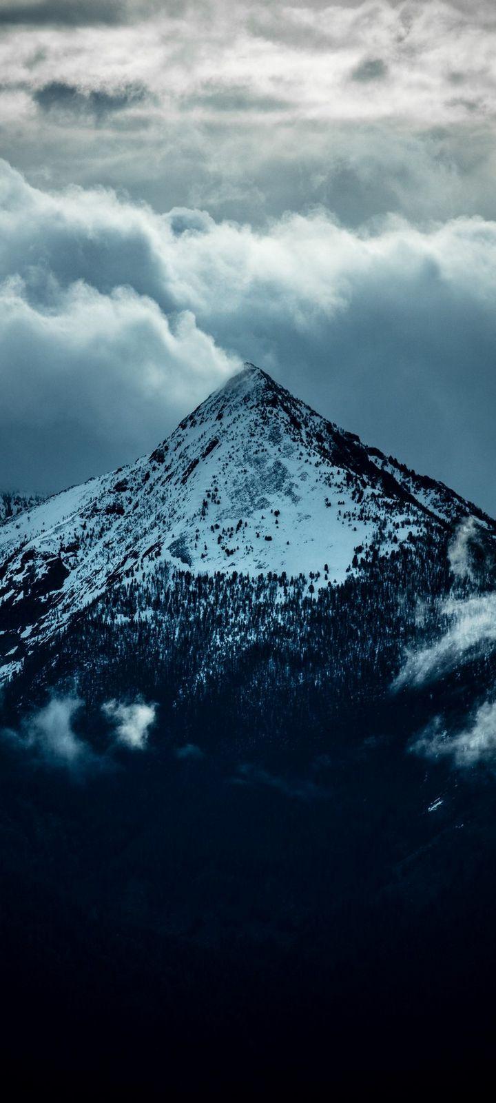 Mountain Peak Clouds Wallpaper - [720x1600]
