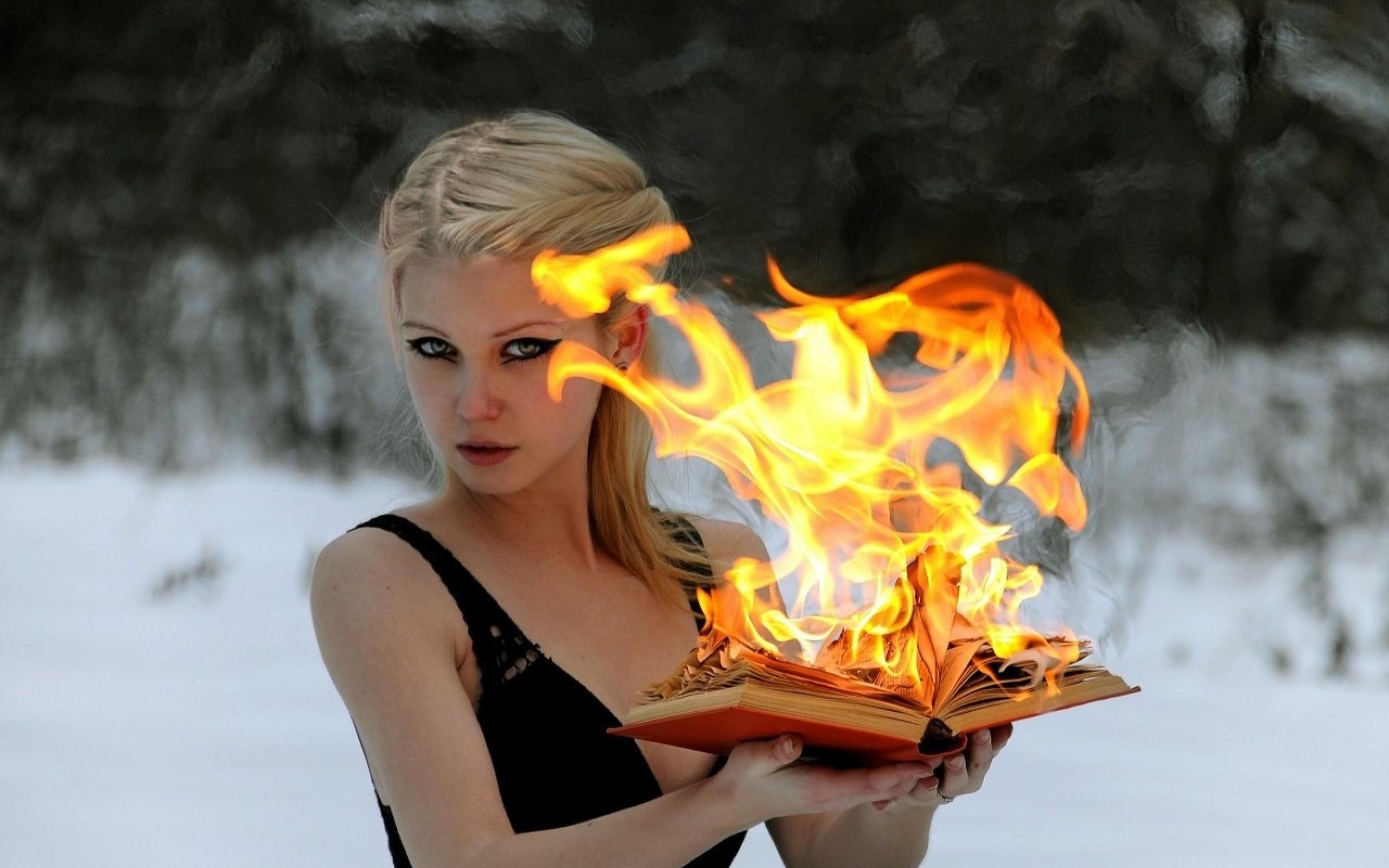 women, fire, photography, models, people, books, burning wallpaper