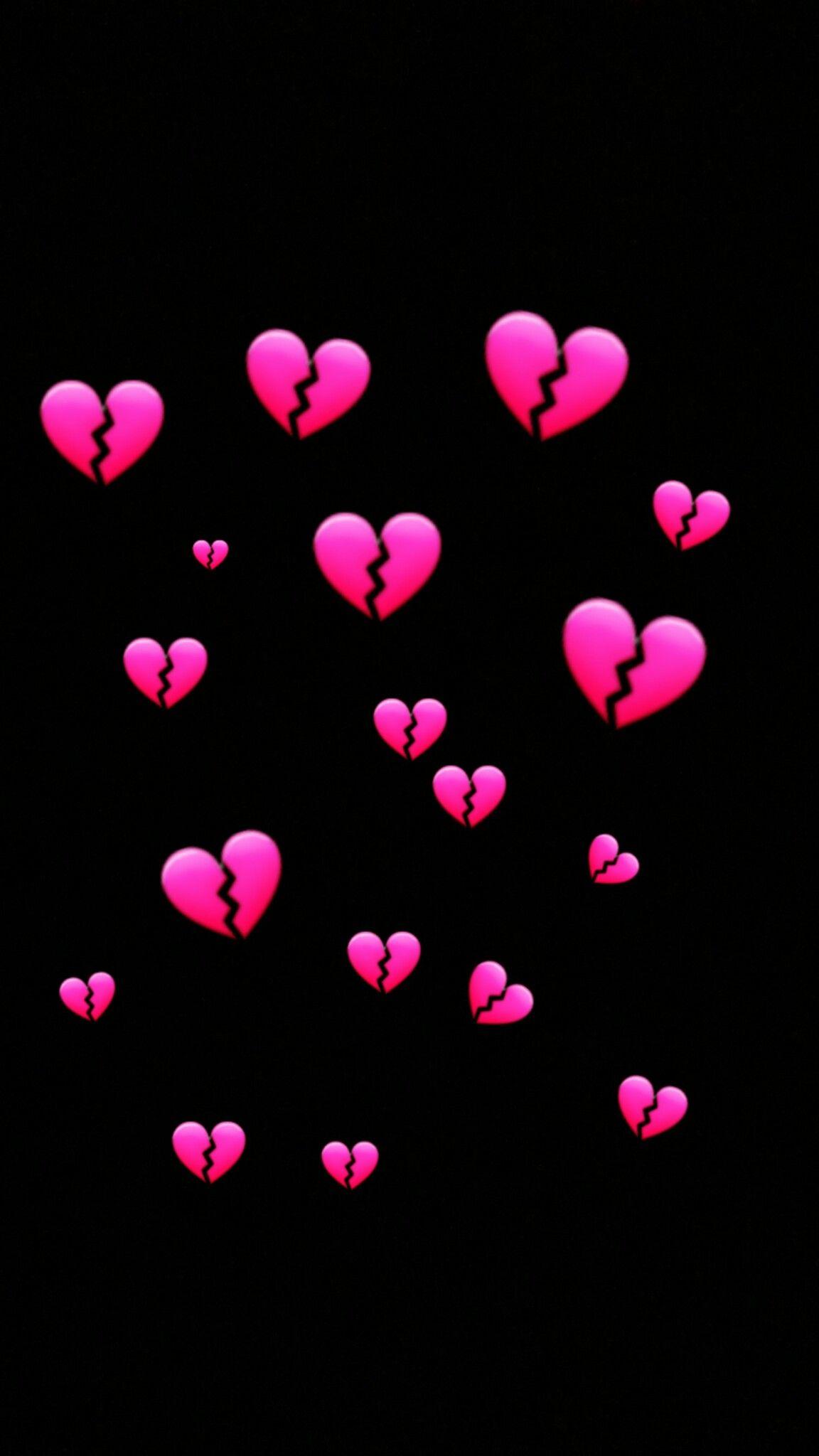 wallpaper heartbroke. Emoji wallpaper, Heart iphone wallpaper, Emoji wallpaper iphone