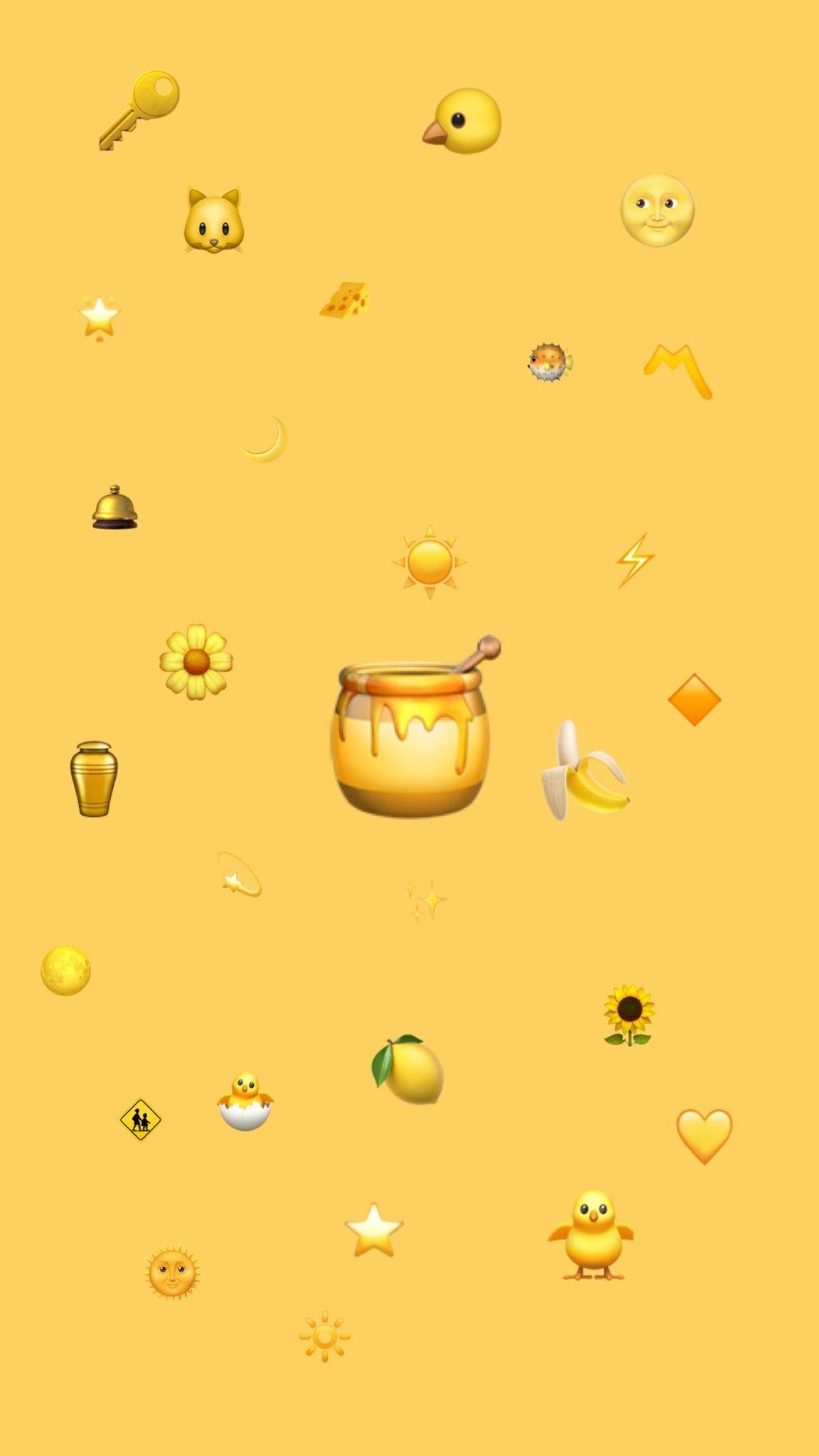 Emoji mustard yellow wallpapers