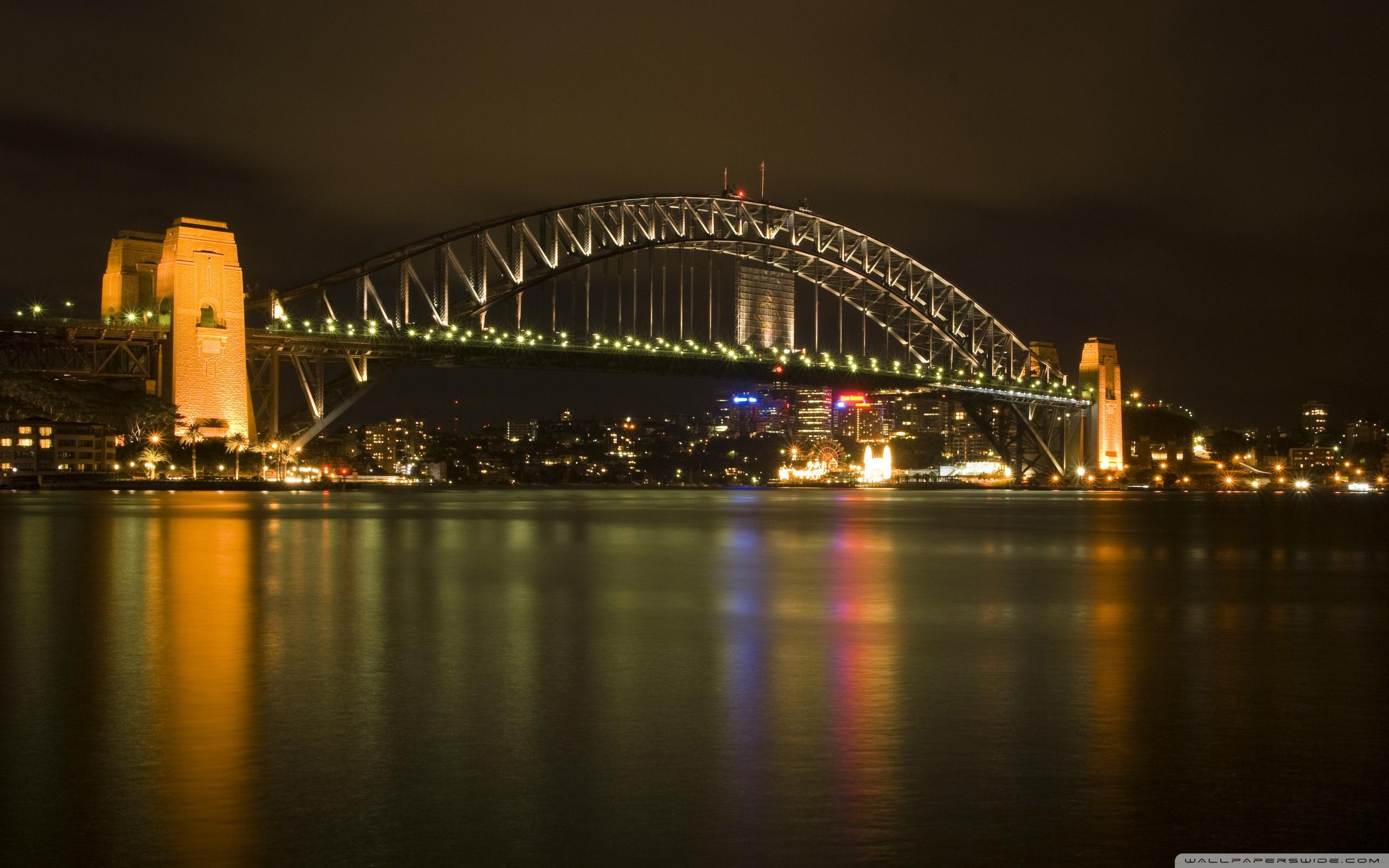 Sydney Harbour Bridge At Night ❤ 4K HD Desktop Wallpaper