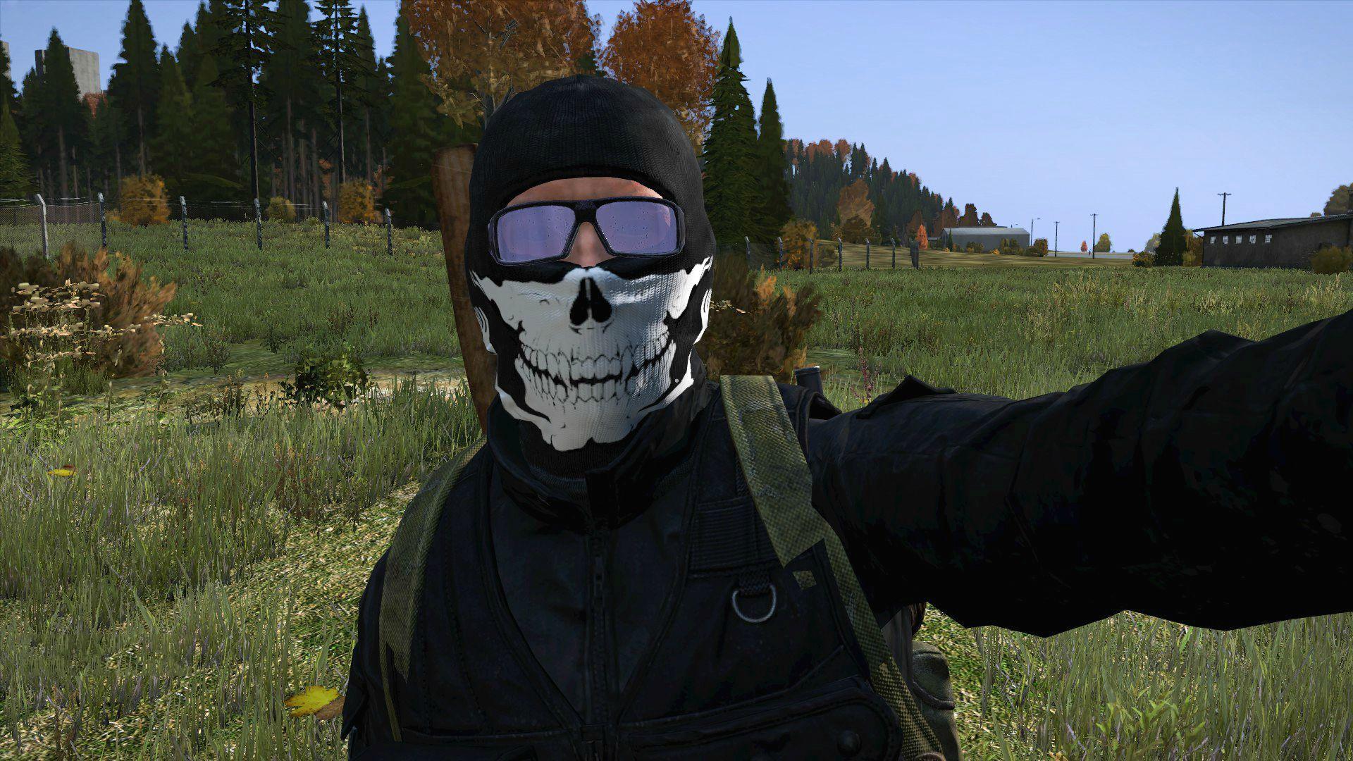 Smoke shows off Skull Balaclava