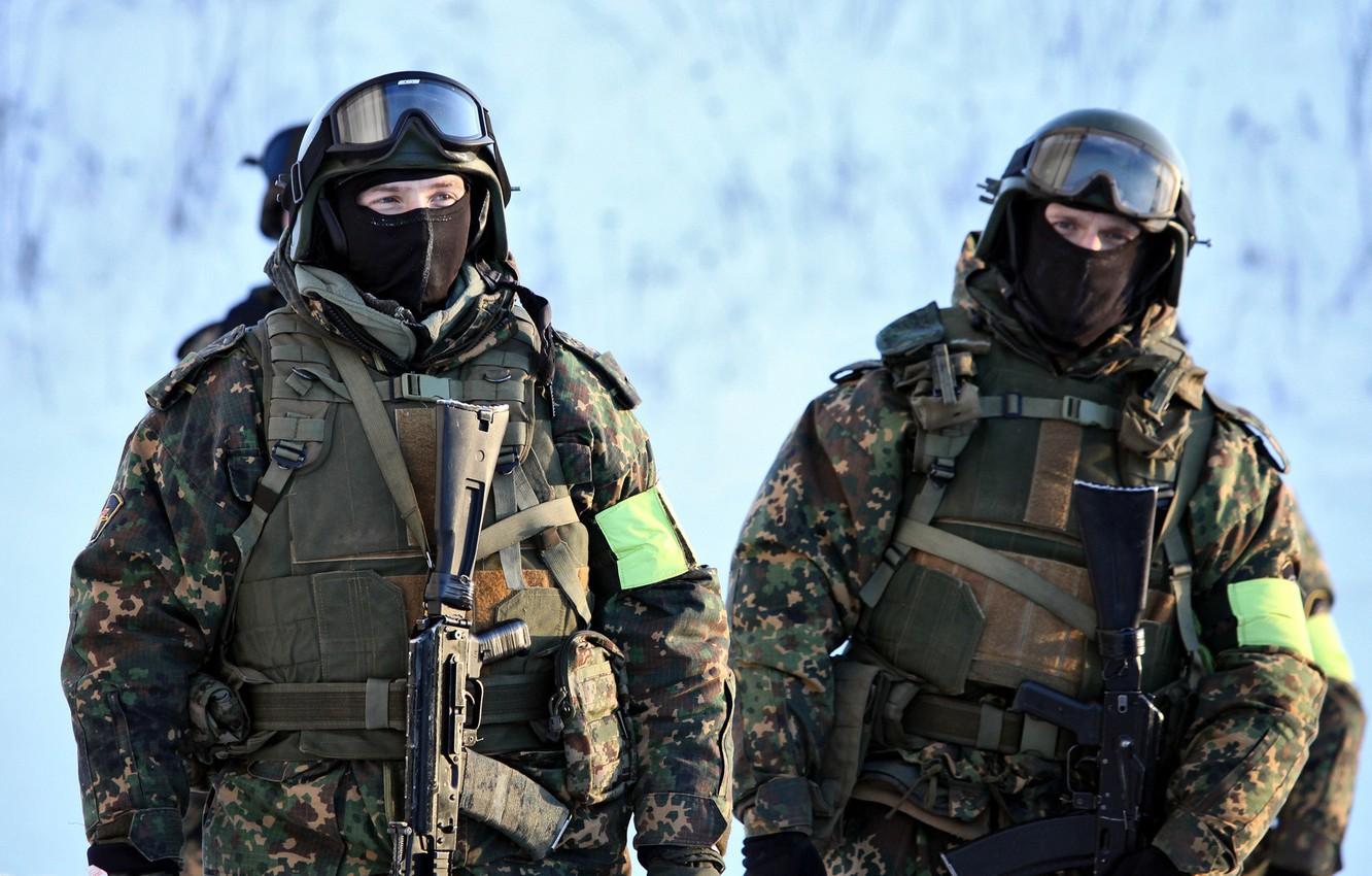 Wallpaper gun, Russia, soldier, weapon, snow, rifle, mask
