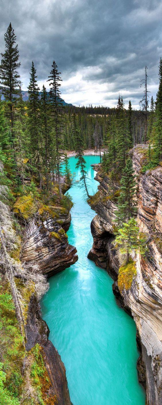 Athabasca Canyon in Jasper National Park. Extra Travel