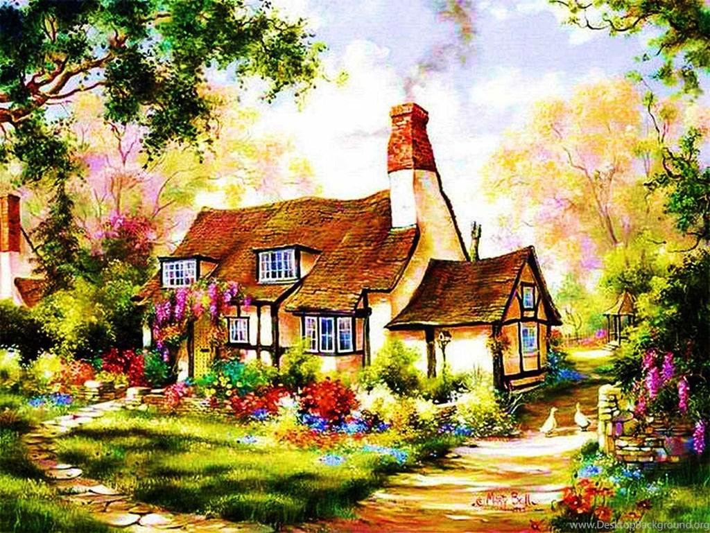 October Cottage Wallpapers Wallpaper Cave