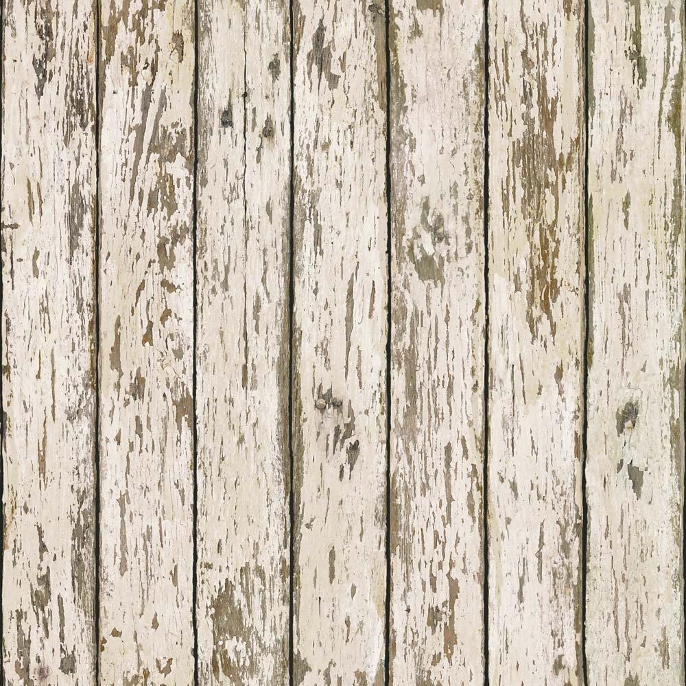Chesapeake HTM13282 Grendel White Faux Weathered Wood Wallpaper