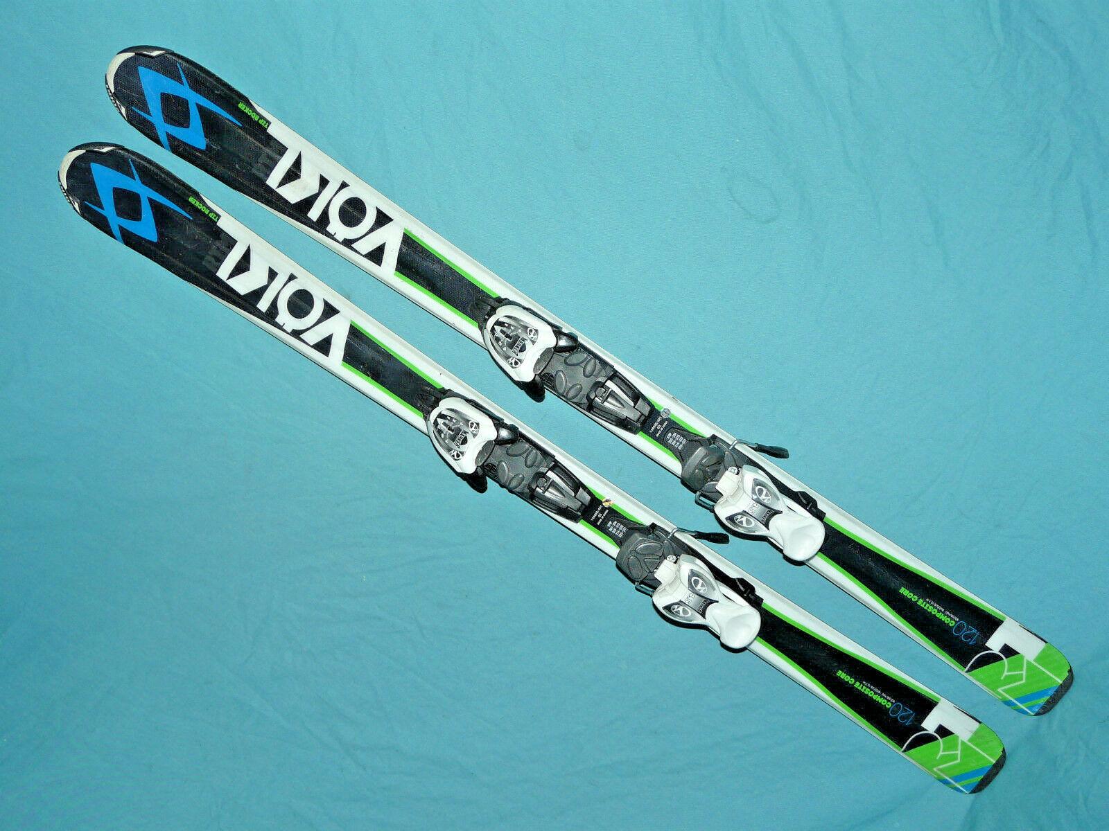 VOLKL RTM Jr Kids Skis 120cm Tip Rocker w/ Marker 4.5 Demo Adjustable Bindings 2