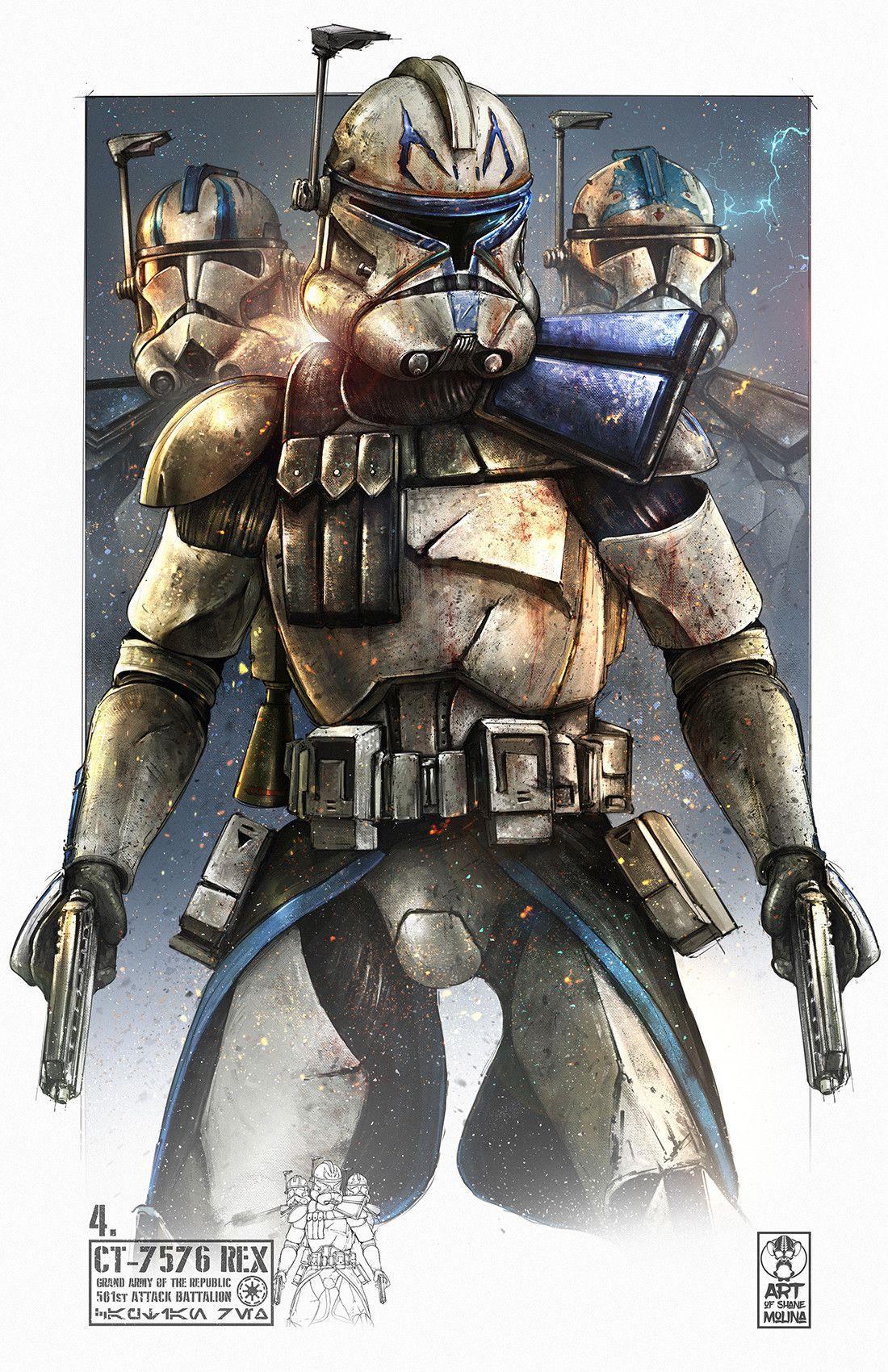 CT 7576 Captain Rex By Shane Molina. Clones. Star Wars