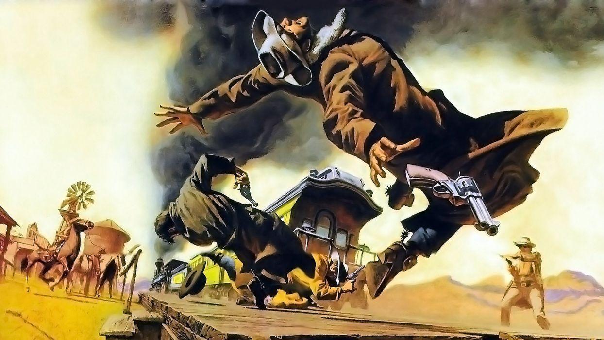 Cowboy Drawing Once Upon a Time in the West wallpaper