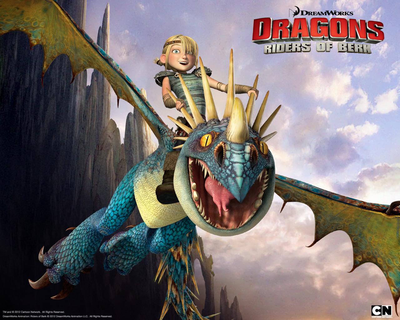 Astrid Riding Stormfly the Dragon from DreamWorks Riders