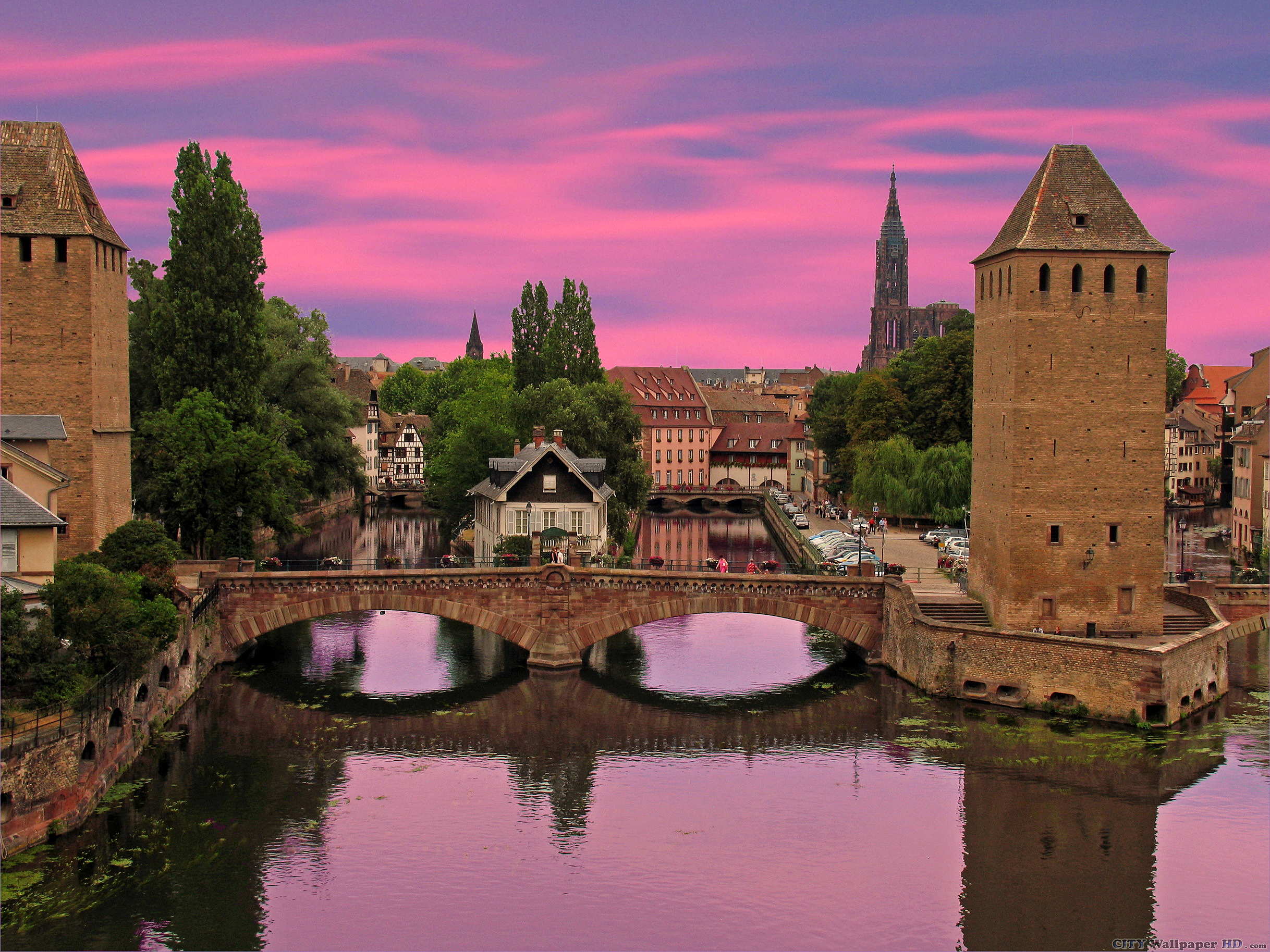 Covered Bridges in Strasbourg. Photo of cities. Strasbourg
