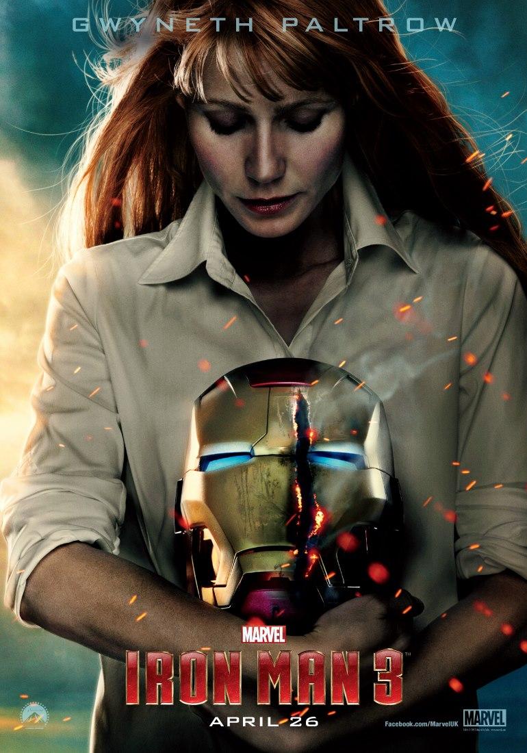 Iron Man 3 Image Pepper Potts Poster And Tony Stark