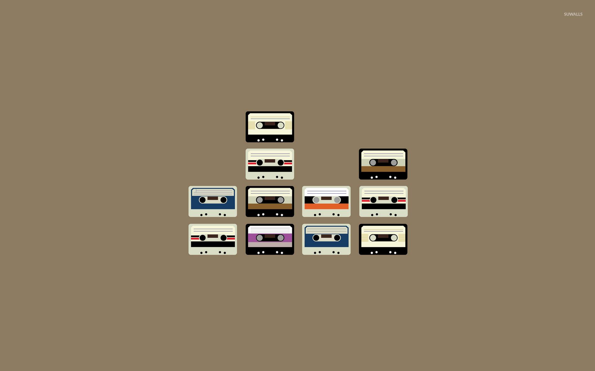Pile of tapes wallpaper wallpaper