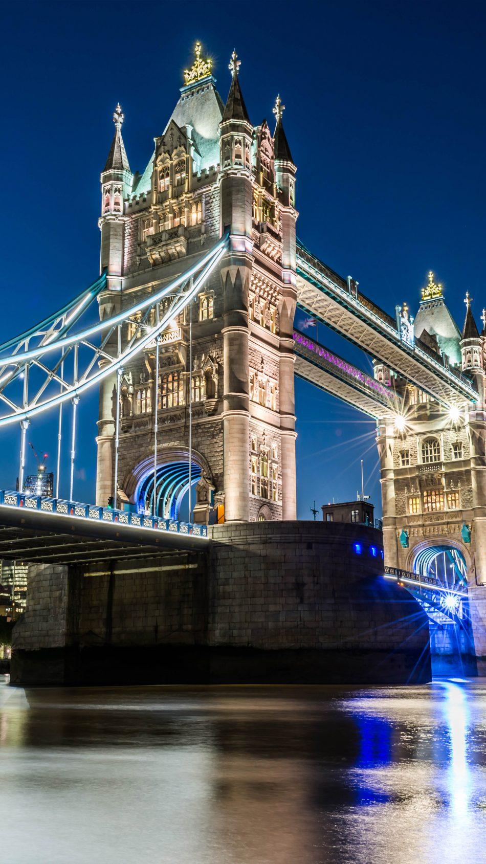 Download Tower Bridge London Night Photography Free Pure 4K