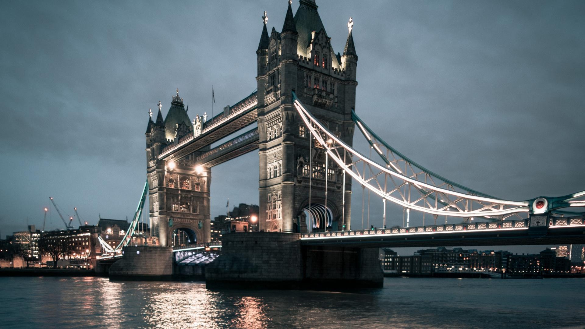 London, Tower Bridge, Night, City, Wallpaper HD
