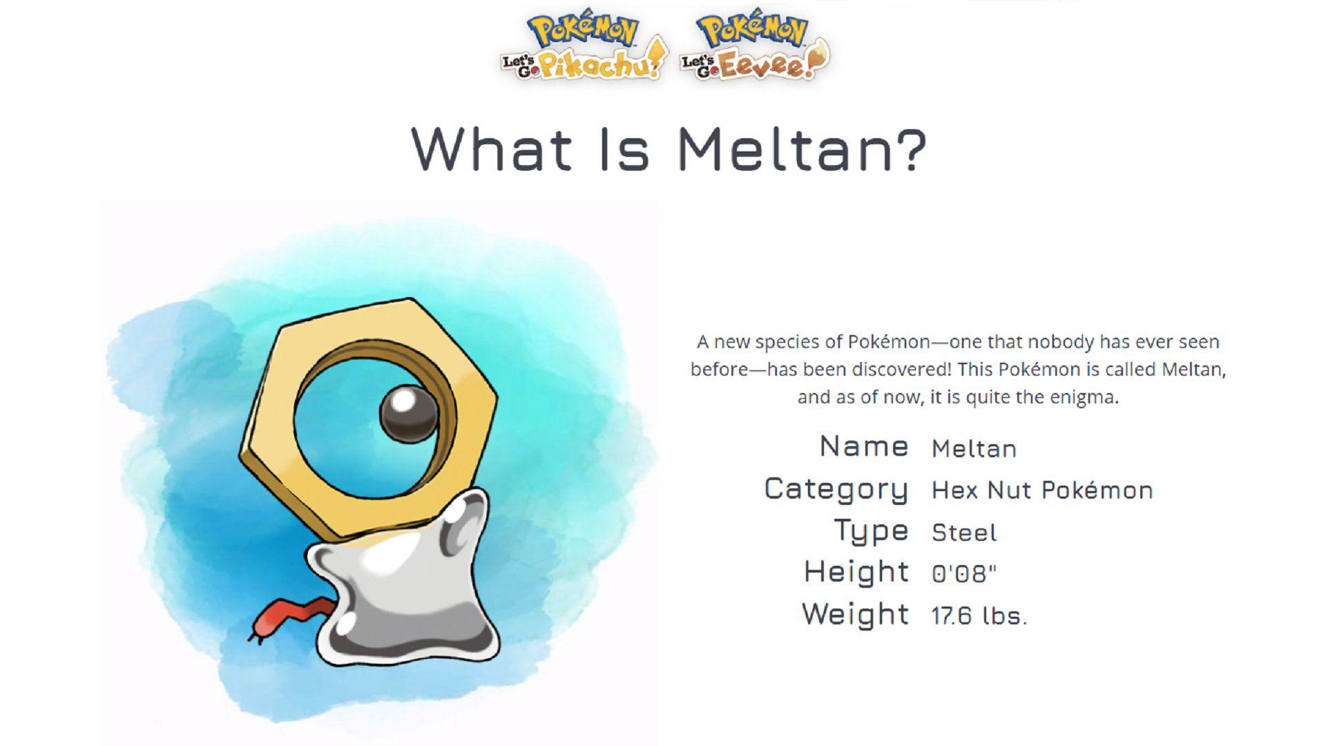 Mystery Pokemon Officially Named Meltan, Will Appear