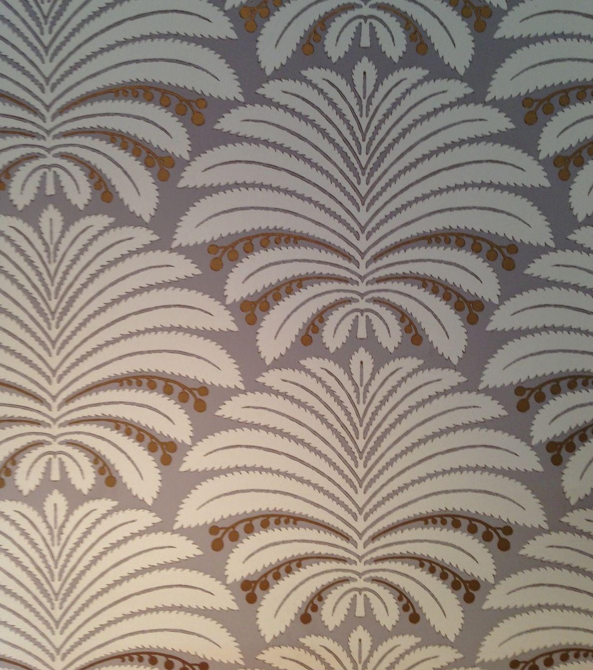 Wallpaper Palmetto pearlescent opal green  Wallpaper from the 70s