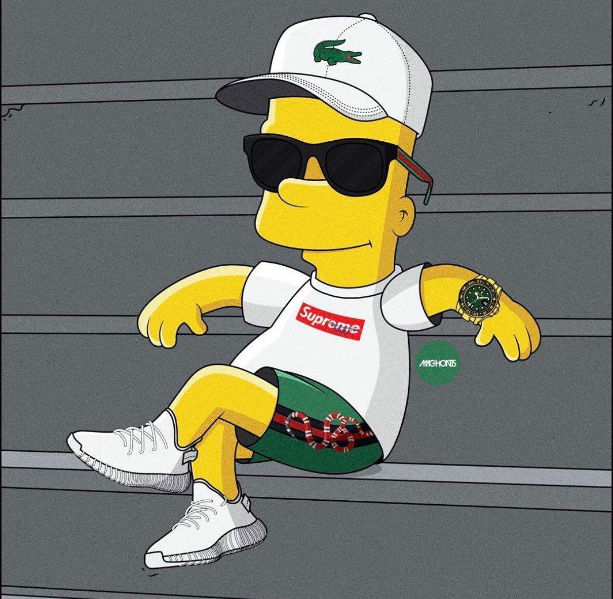 Bart Simpson Lil Yachty E Wallpaper