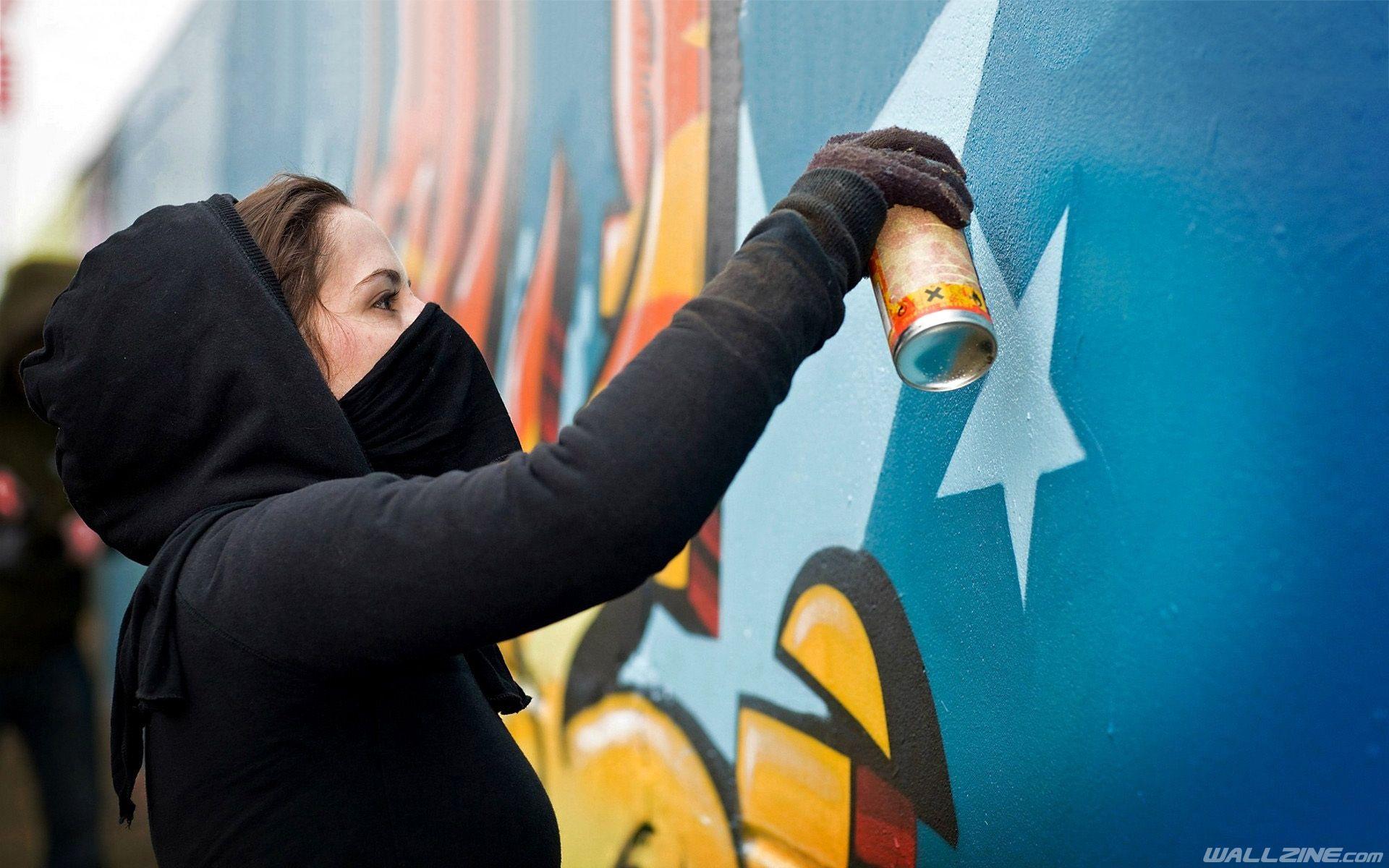 Graffiti Sprayer Wallpaper. HD Desktop Wallpaper