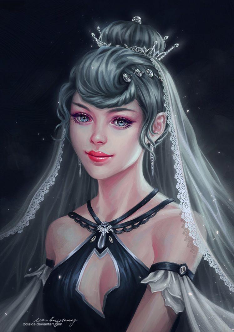 fantasy, Girl, Princess, Face, Beautiful, Blue, Eyes