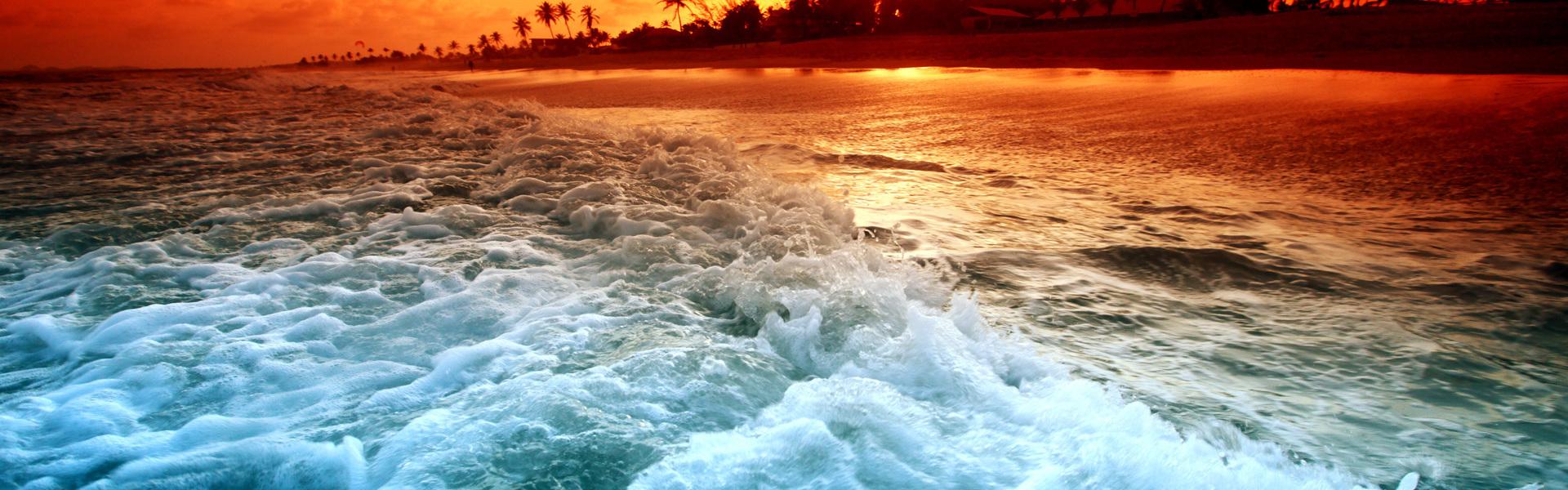 Magical ocean sunset wallpaper