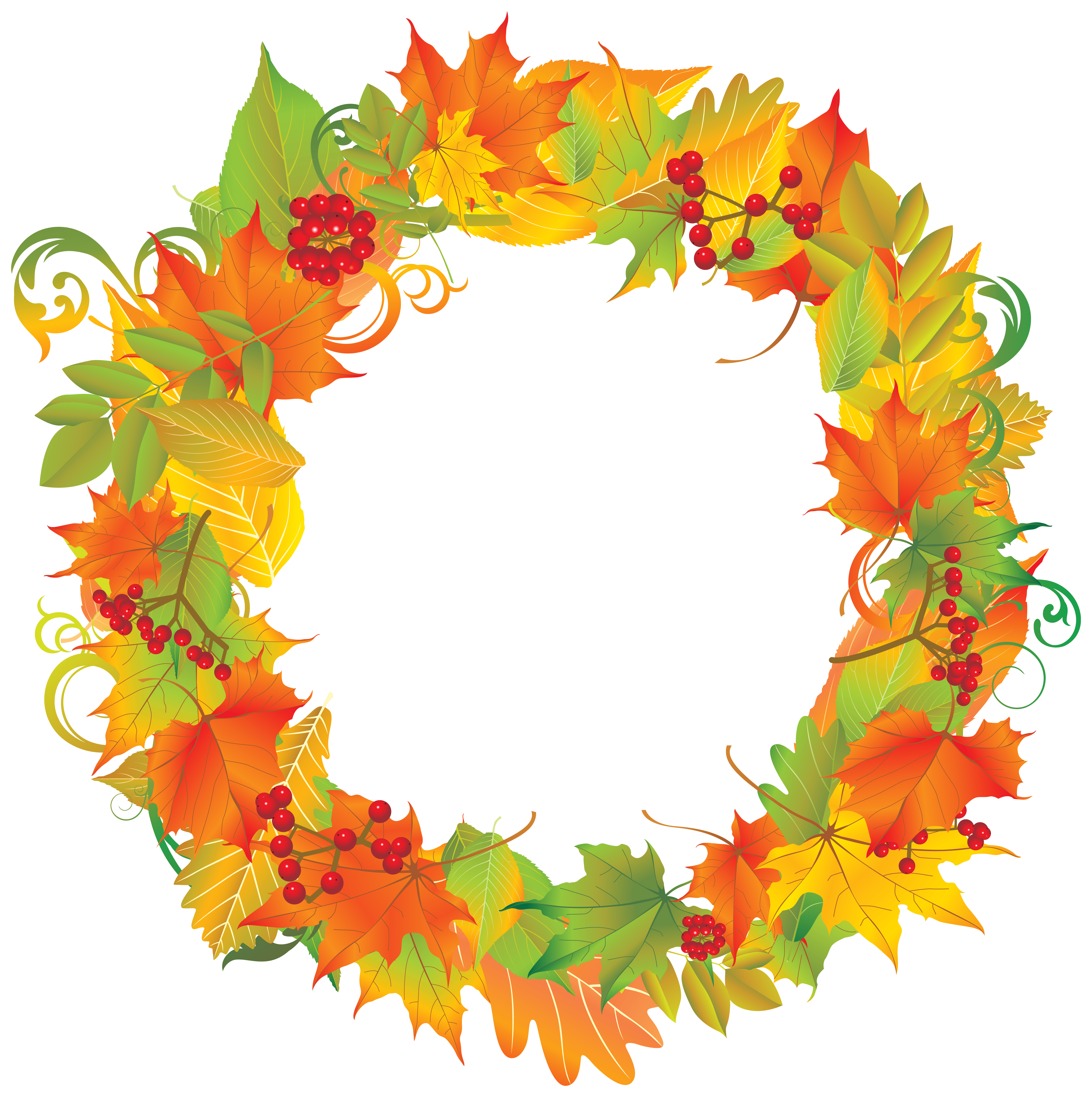 Autumn Wreath PNG Clipart Image
