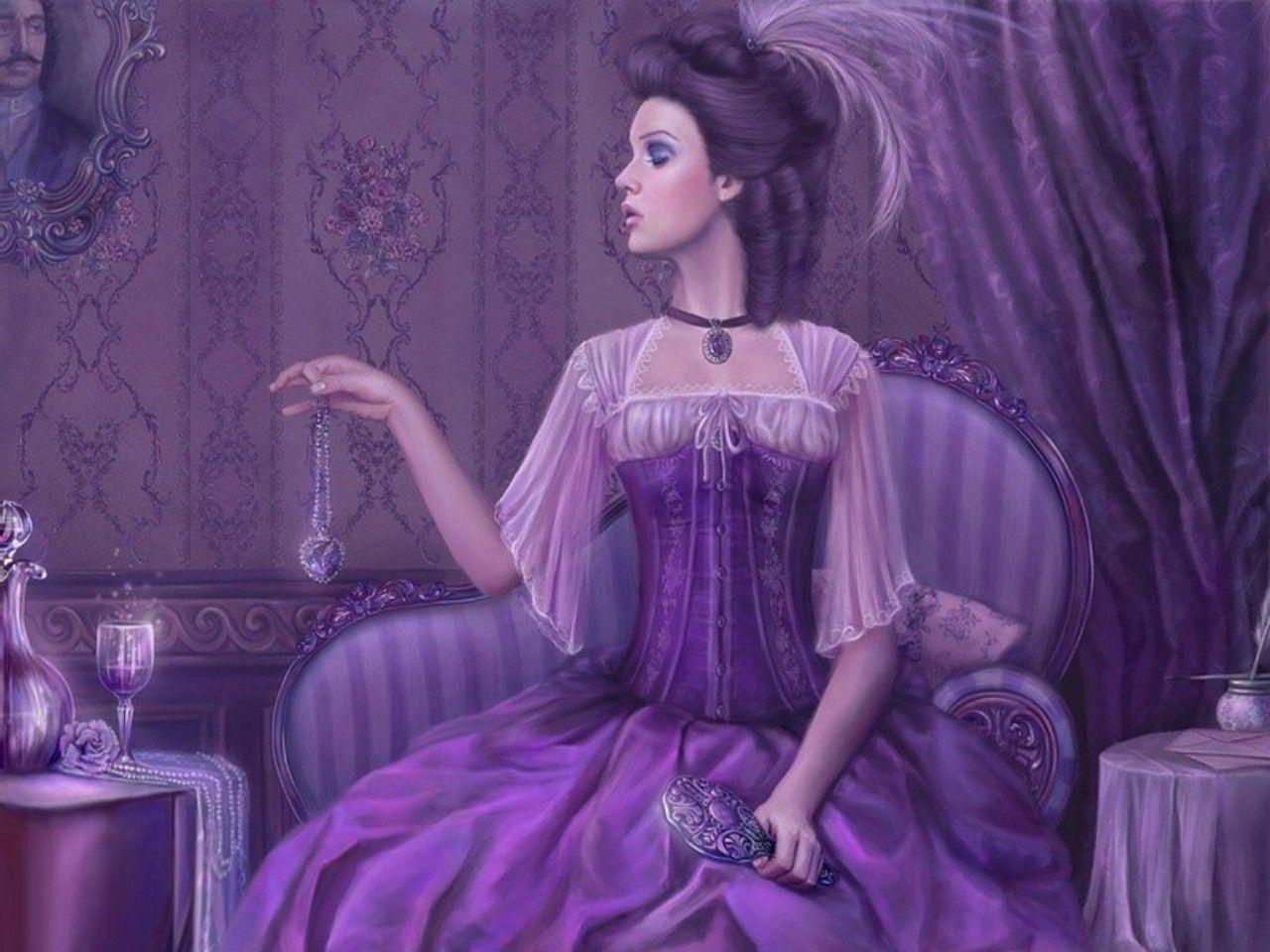 women in purple. Alpha Coders. Fantasy
