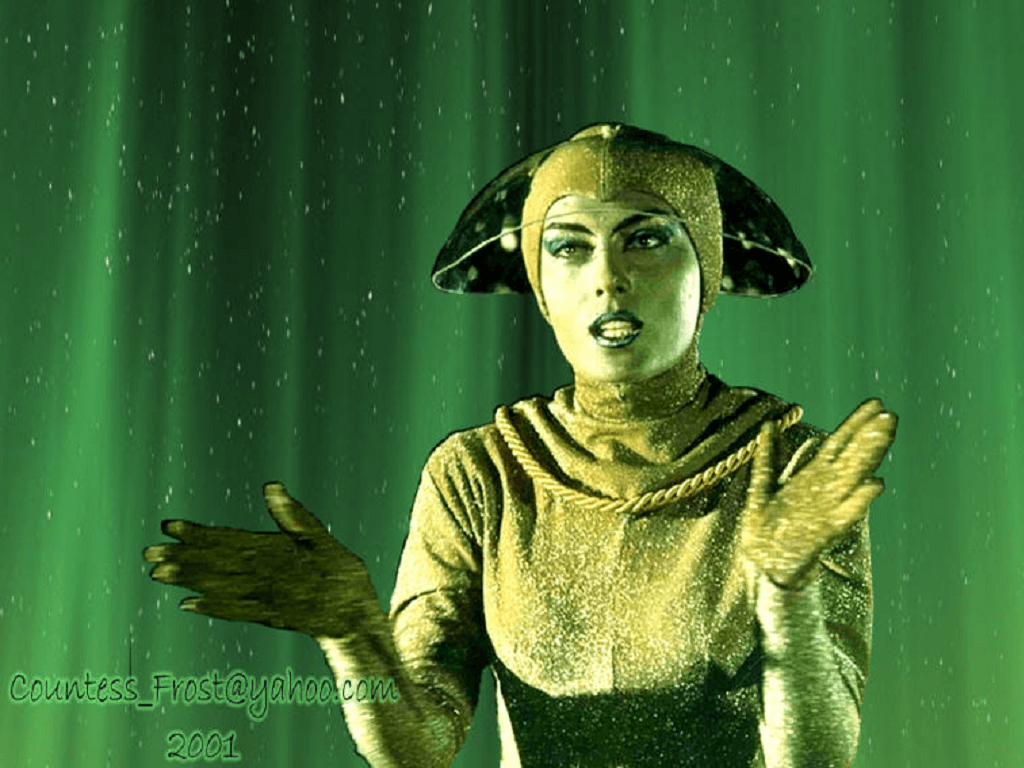 Green Mist Lady (2) In Space Wallpaper