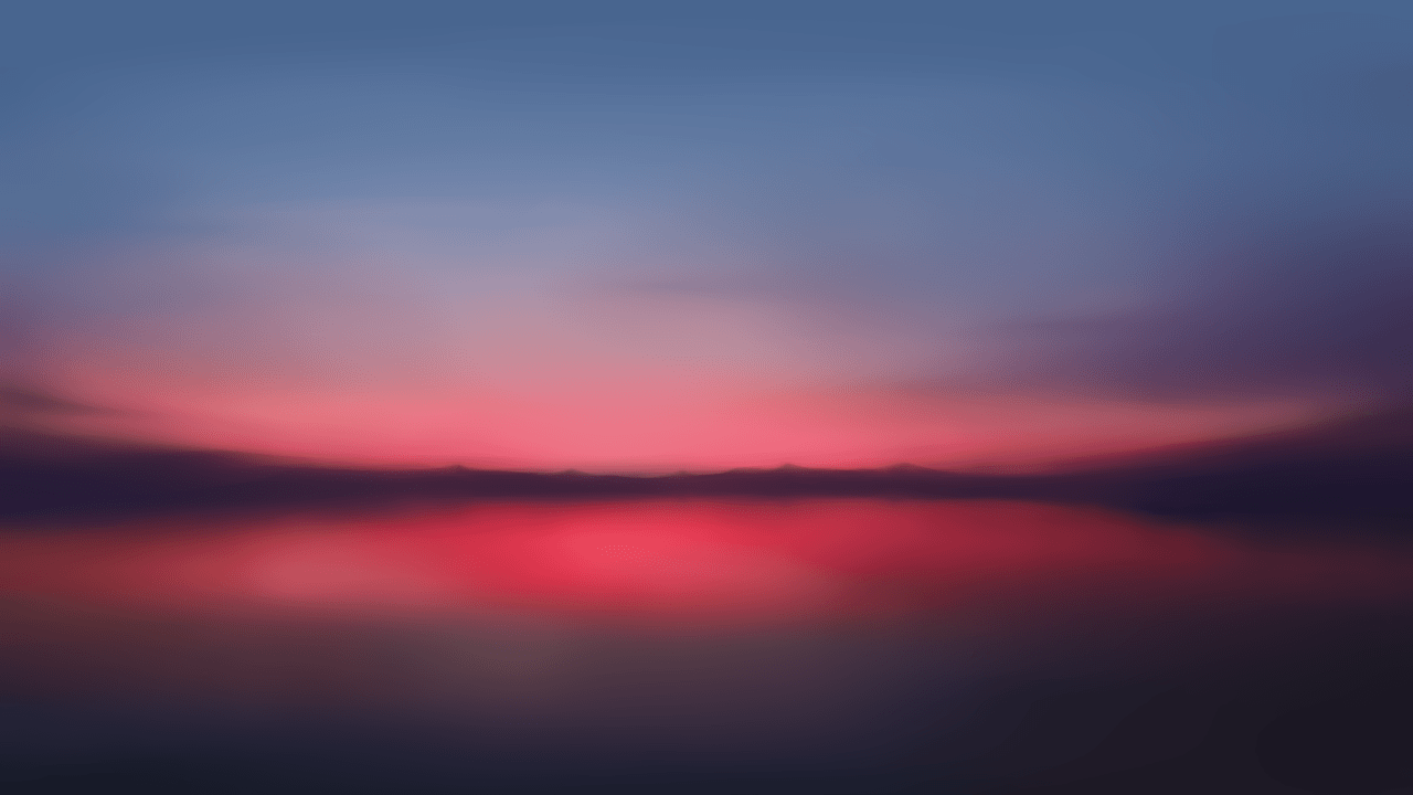 Wallpaper Sunset, Dusk, Twilight, Reflections, Minimal, HD