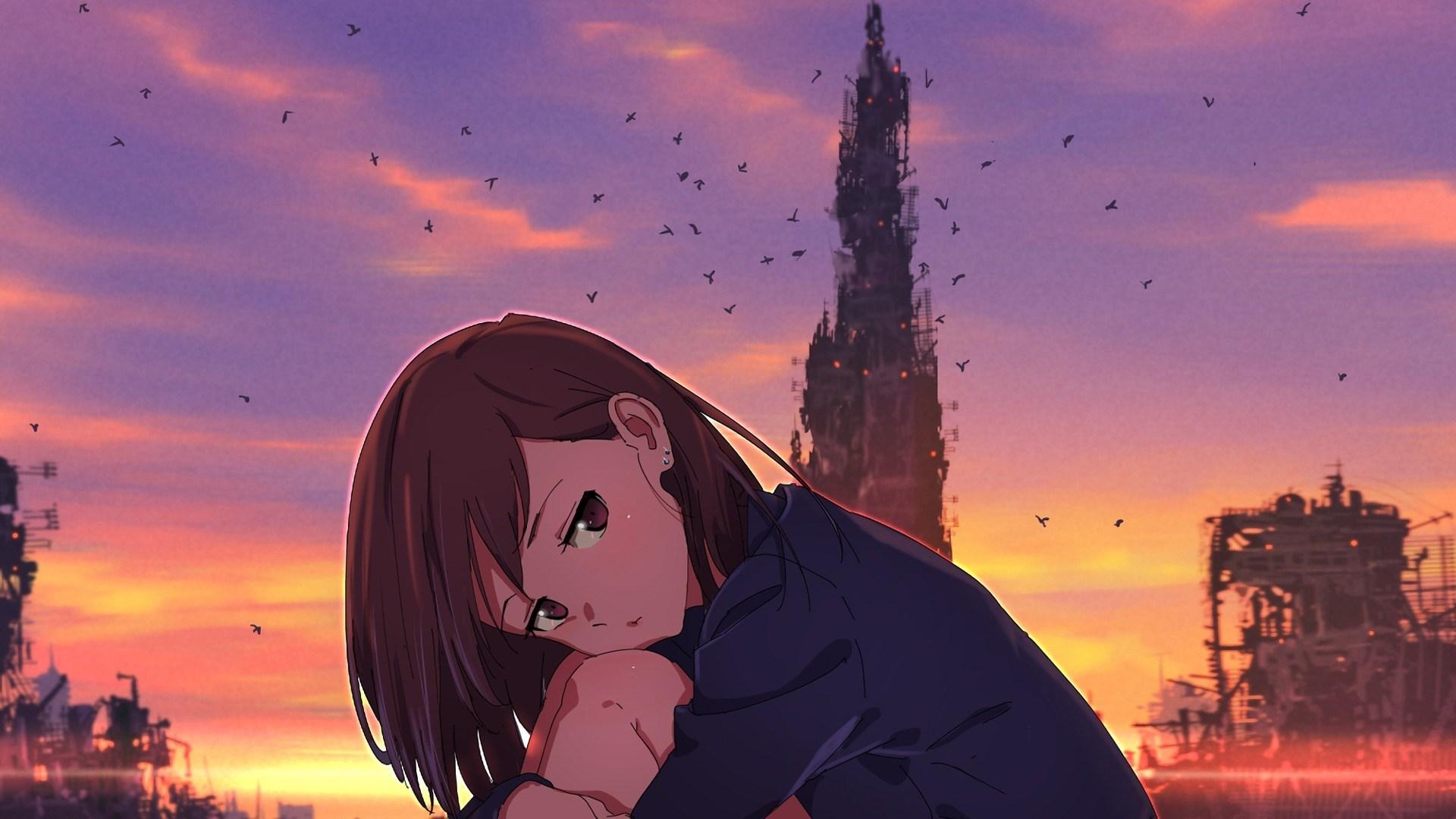 Broken Heart Anime Girl Full HD Wallpaper Heart
