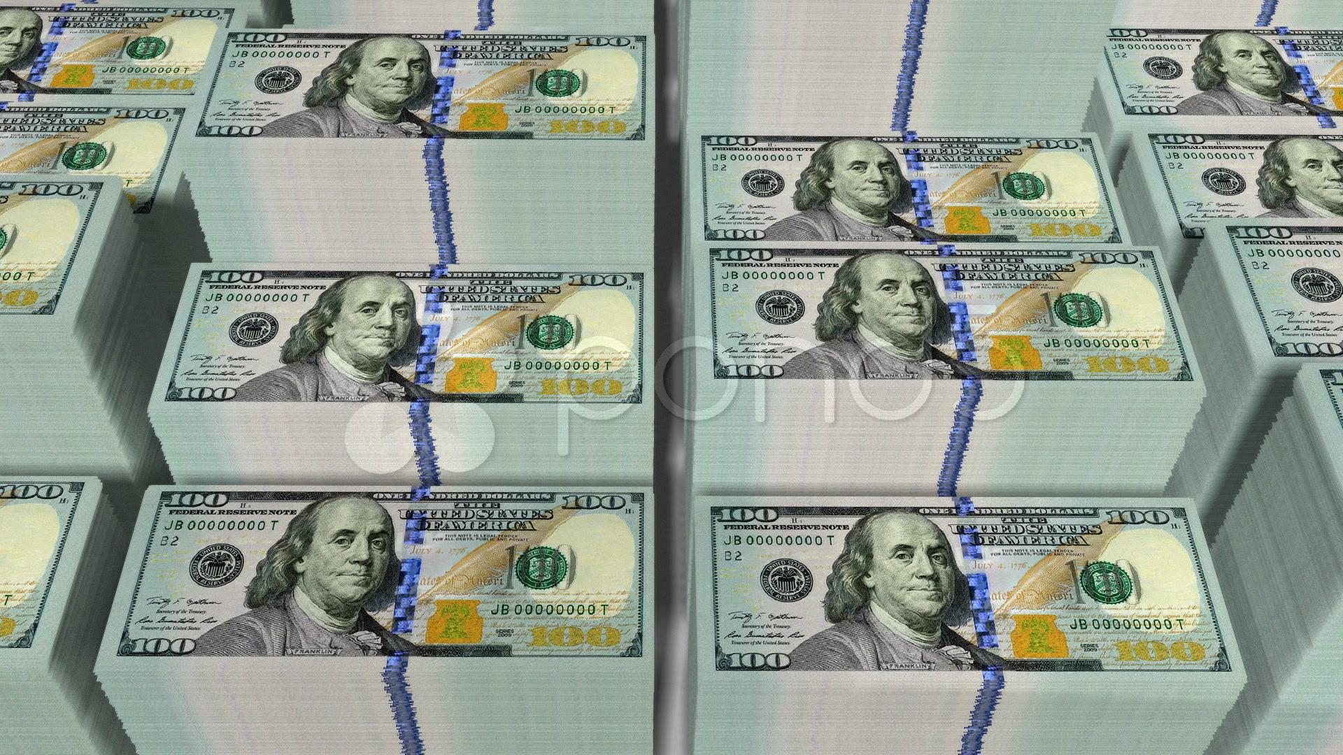 Stack Of New 100 Dollar Bills Wallpaper