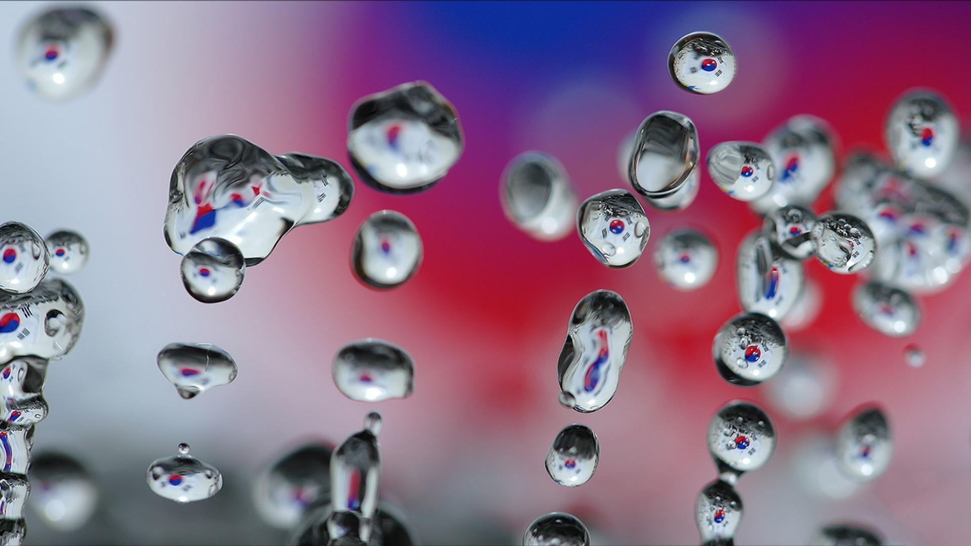 1920x1080 asian south korea flag korean water drops