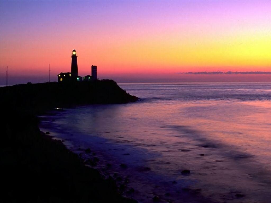 lighthouses at sunset picture. Lighthouse sunset Wallpaper