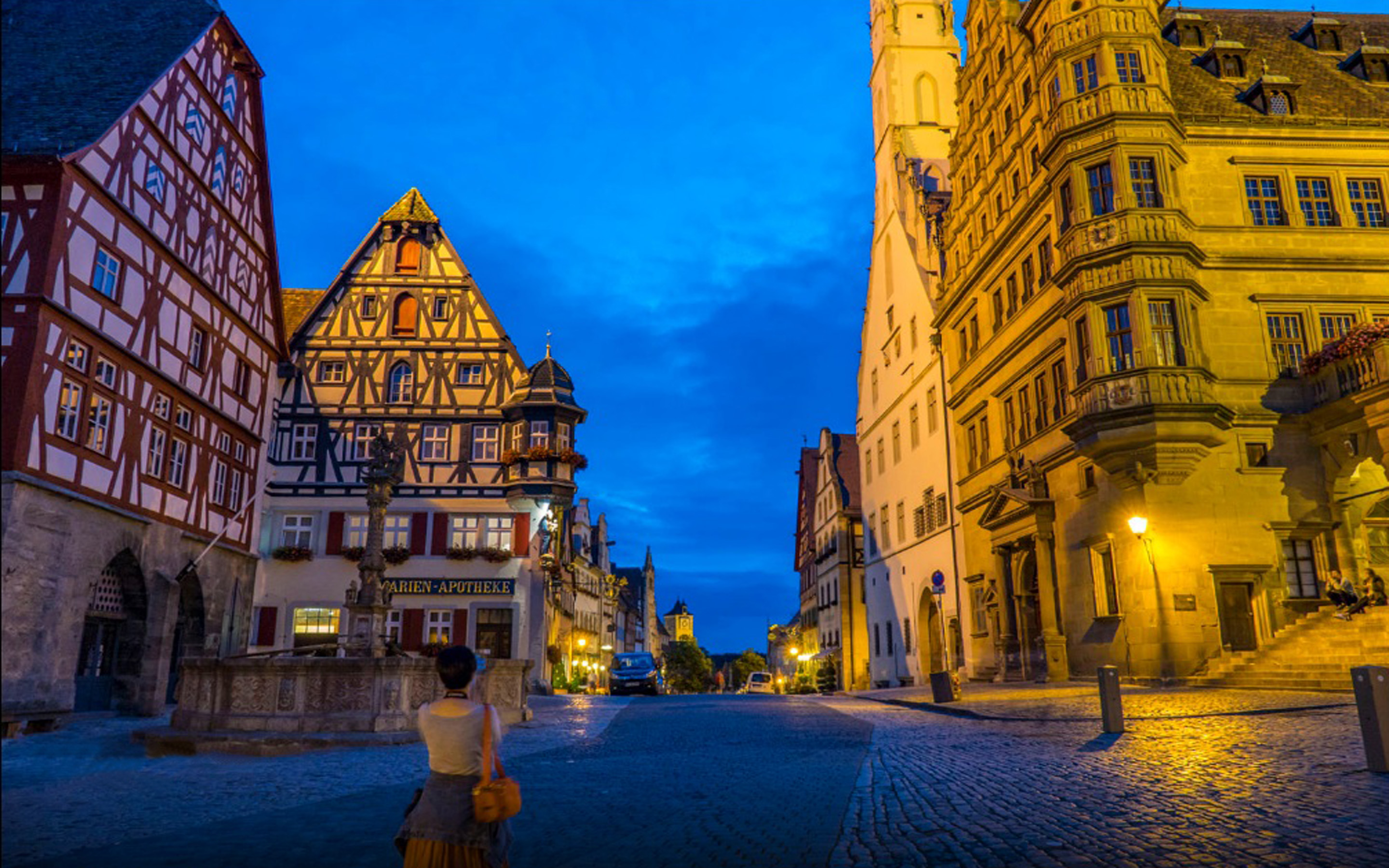 Rothenburg Ob Der Tauber Germany Town Hall At Market Square