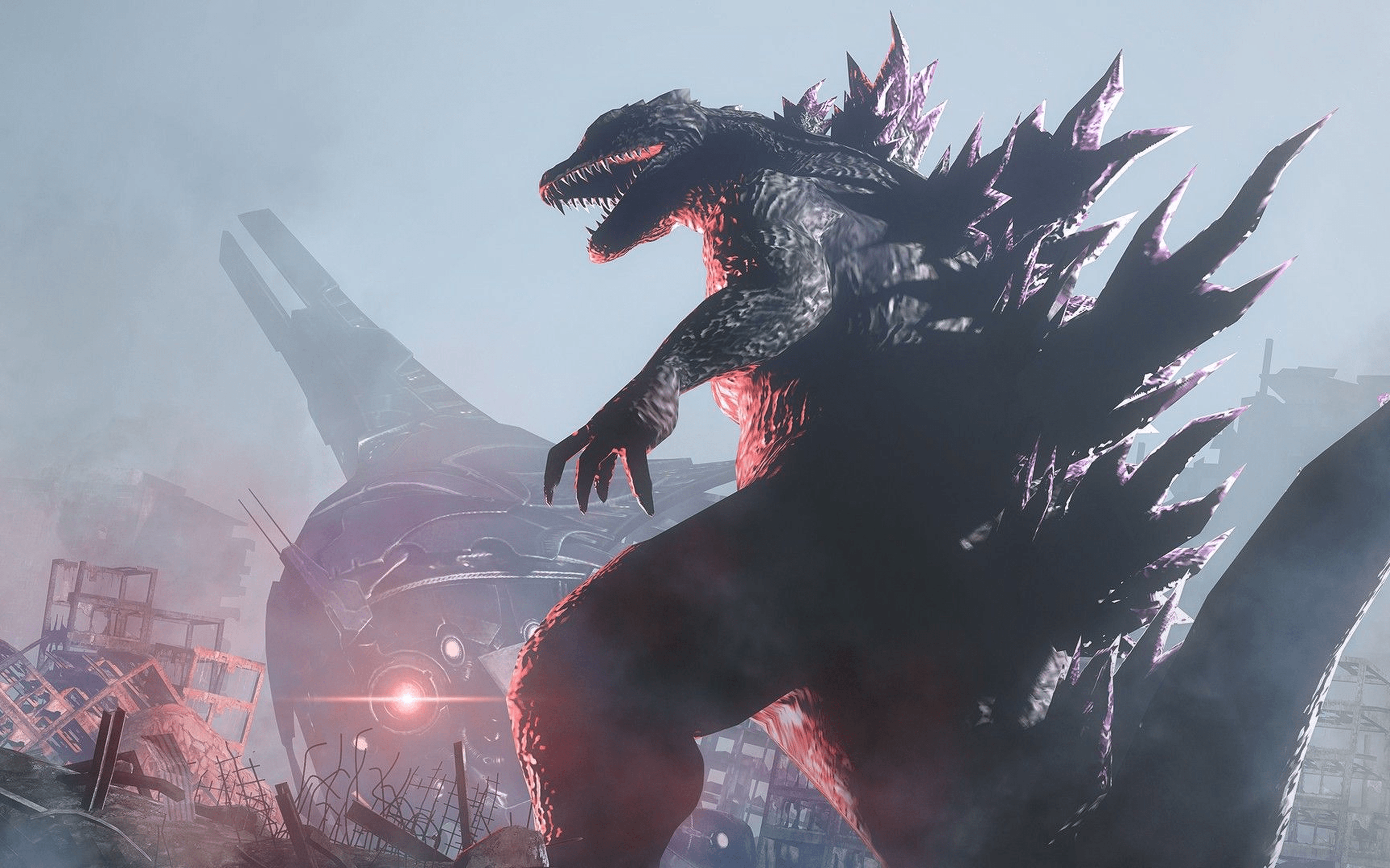 Fantasy Godzilla 4k Ultra HD Wallpaper by Daniele Ariuolo