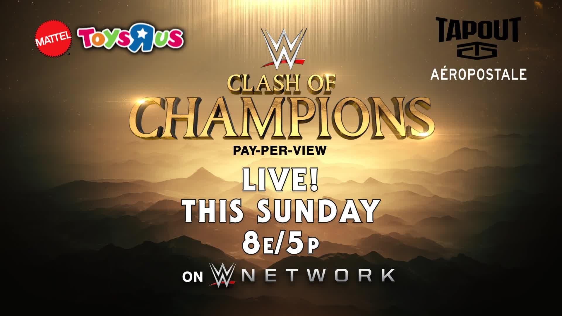 Don't miss WWE Clash of Champions this Sunday on WWE Network